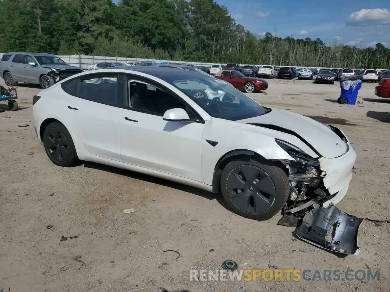 4 fotografías del automóvil dañado 5YJ3E1EB9PF386556 TESLA MODEL 3 2023