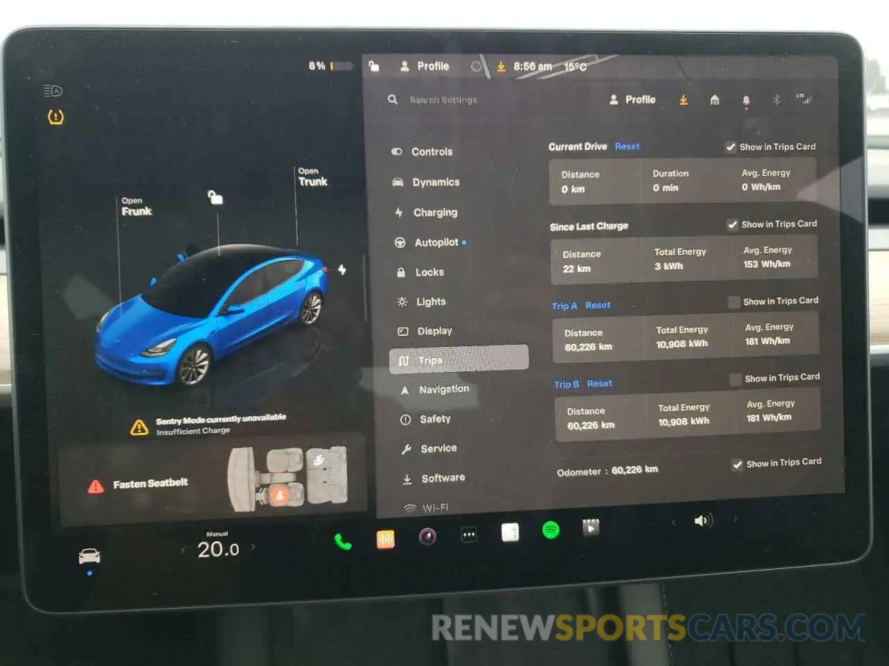 9 fotografías del automóvil dañado 5YJ3E1EB9PF416171 TESLA MODEL 3 2023