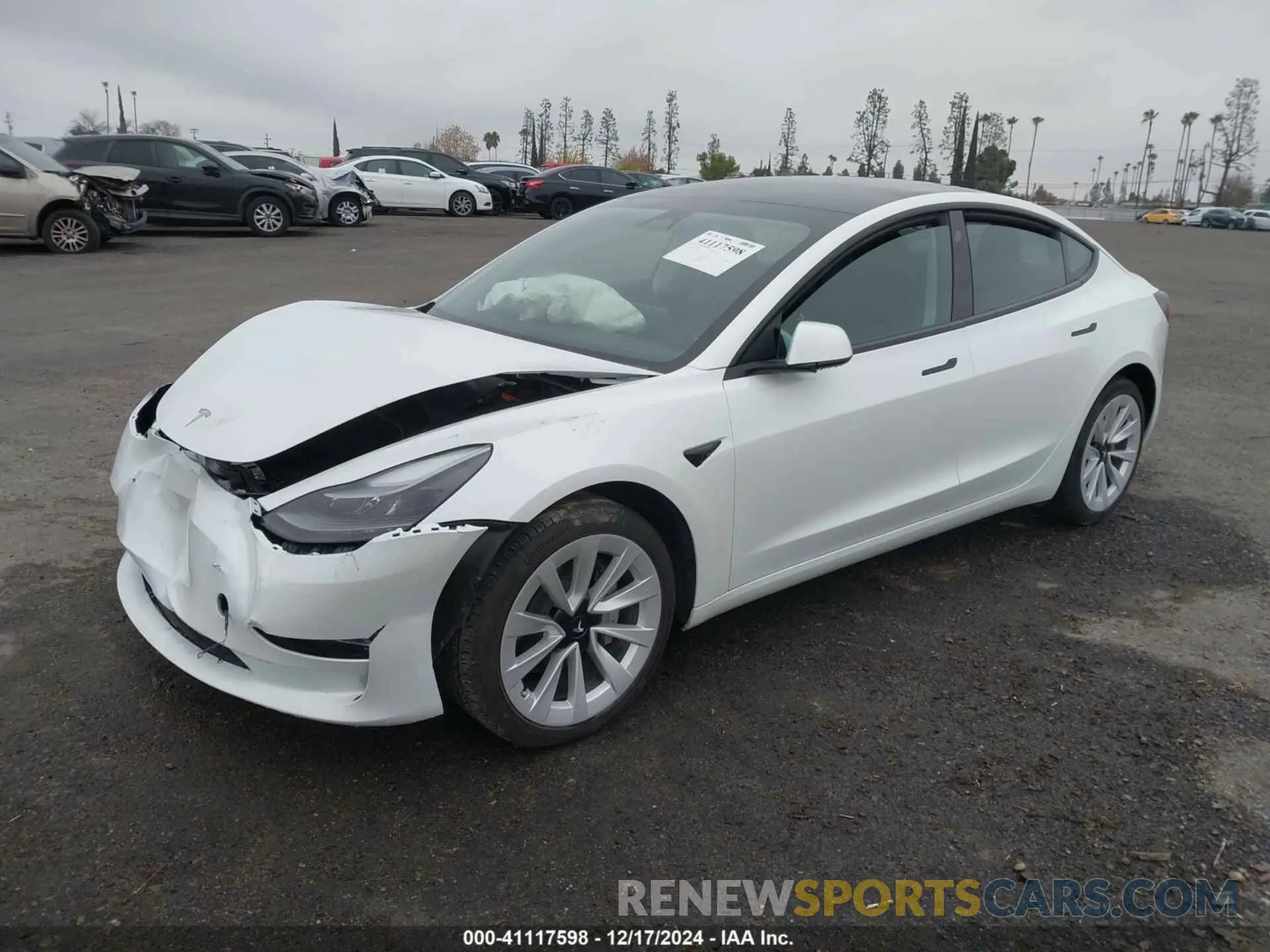 2 fotografías del automóvil dañado 5YJ3E1EB9PF462888 TESLA MODEL 3 2023