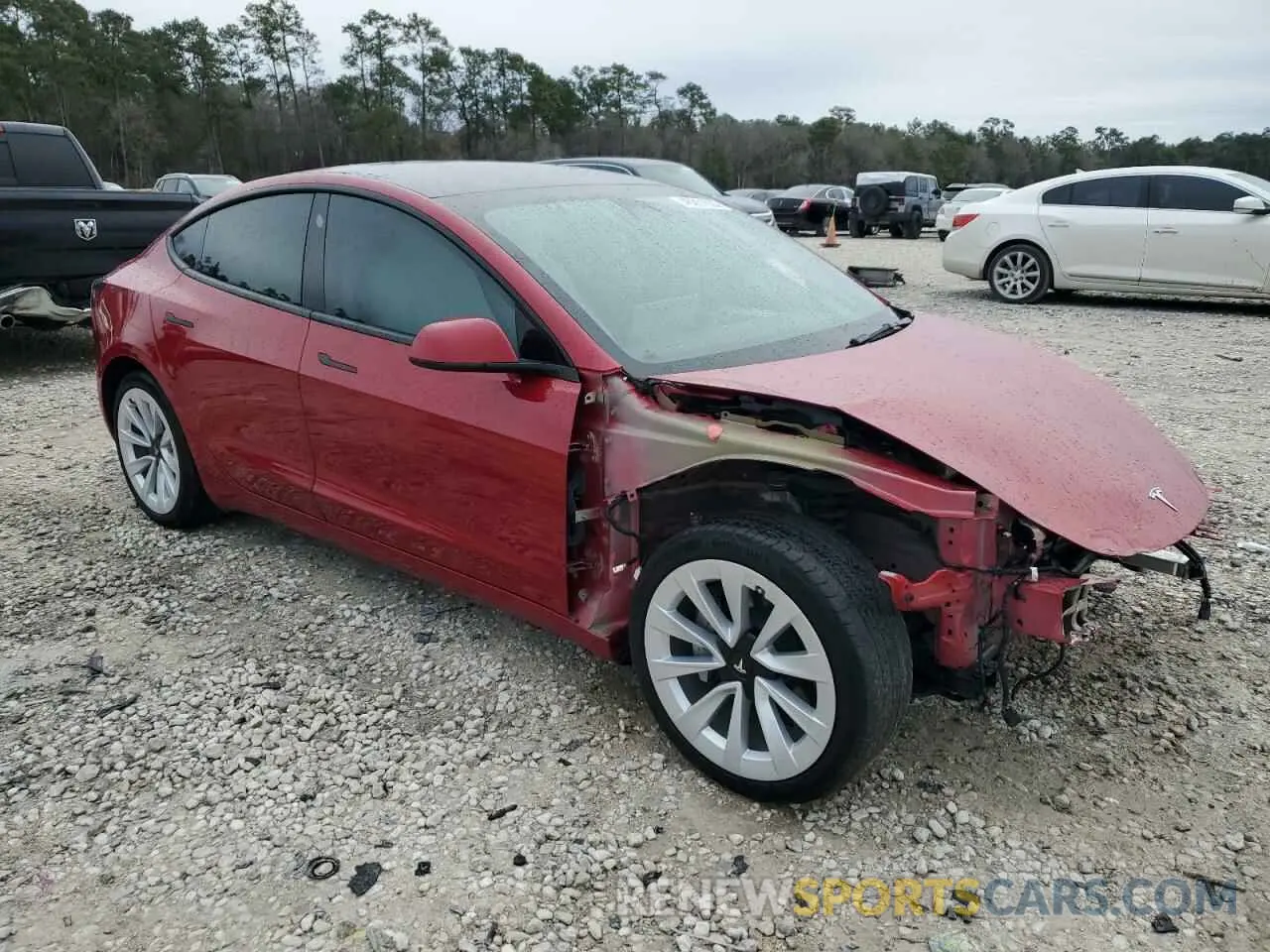 4 fotografías del automóvil dañado 5YJ3E1EB9PF471347 TESLA MODEL 3 2023