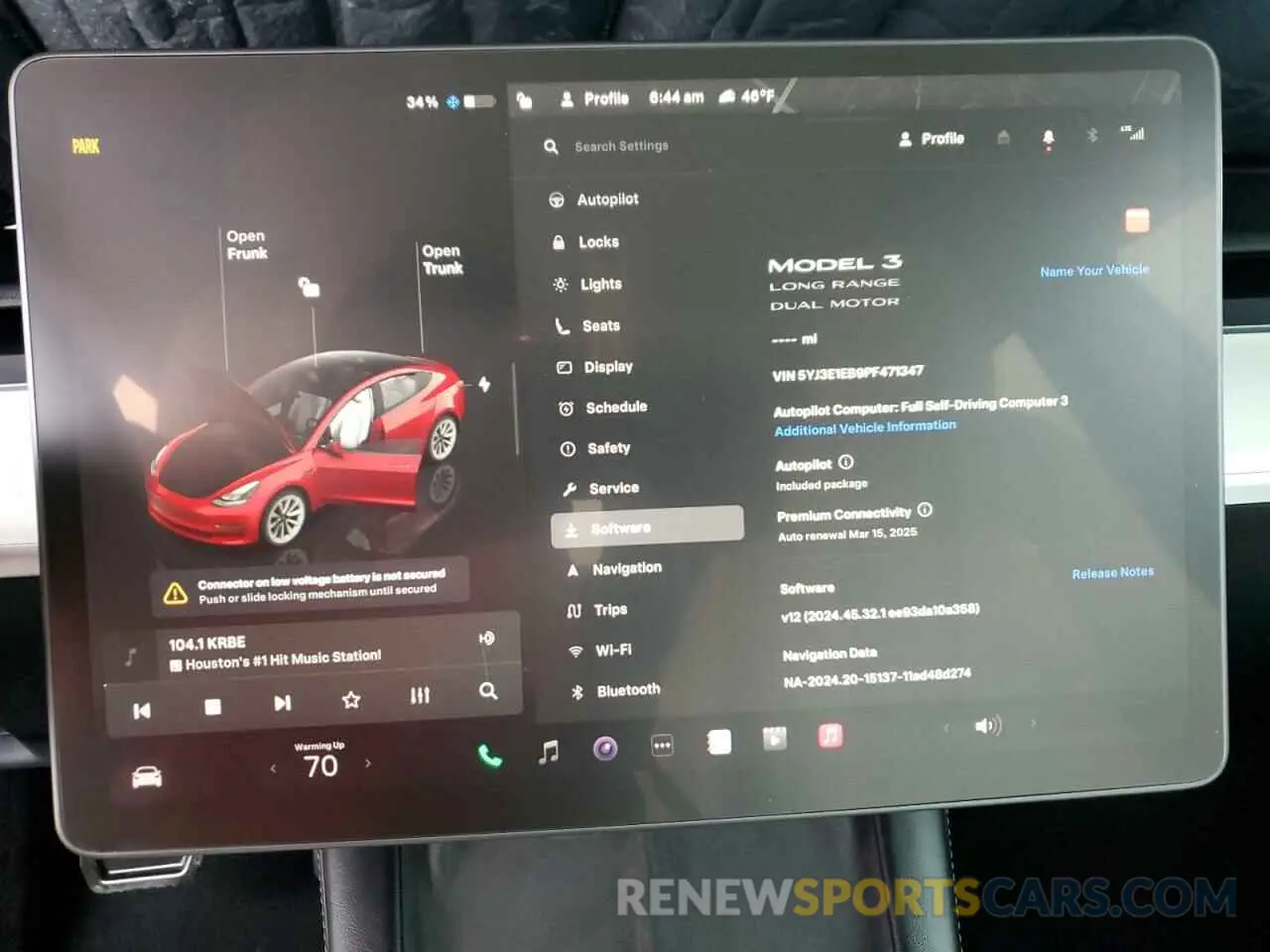 9 fotografías del automóvil dañado 5YJ3E1EB9PF471347 TESLA MODEL 3 2023