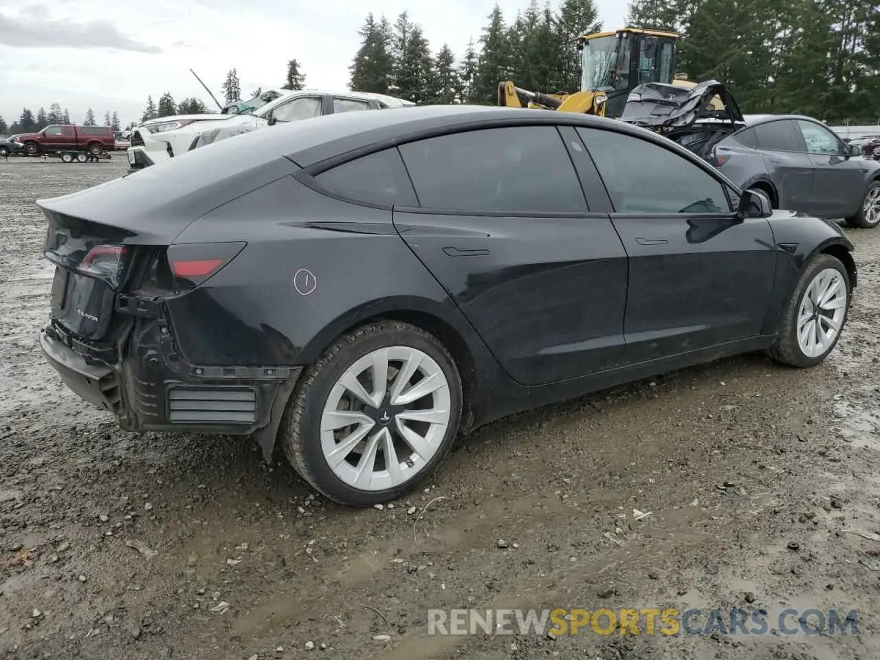 3 fotografías del automóvil dañado 5YJ3E1EB9PF607217 TESLA MODEL 3 2023
