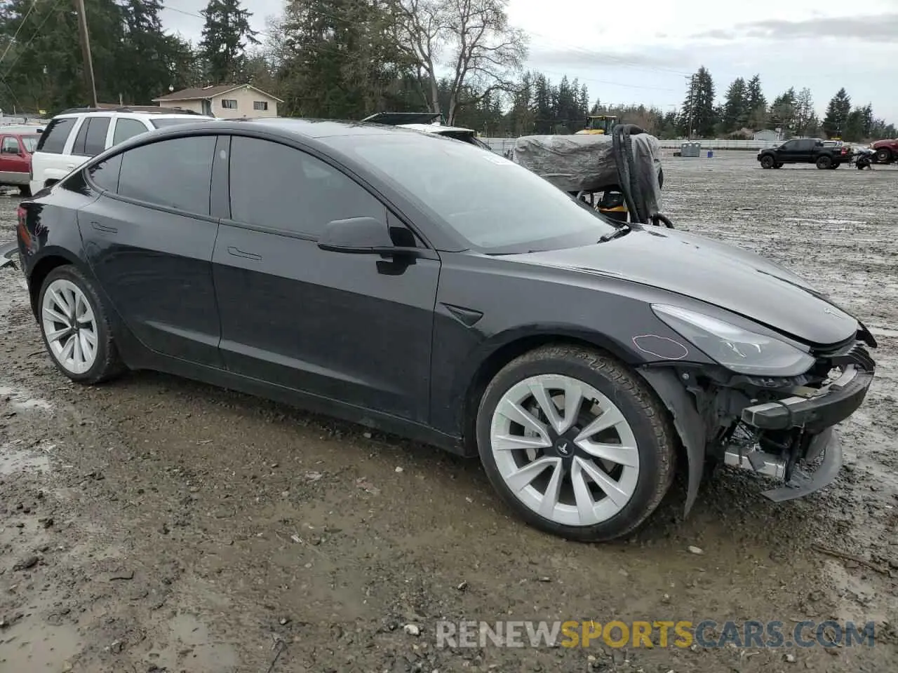 4 fotografías del automóvil dañado 5YJ3E1EB9PF607217 TESLA MODEL 3 2023