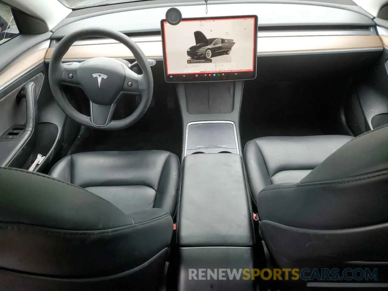 8 fotografías del automóvil dañado 5YJ3E1EB9PF607217 TESLA MODEL 3 2023