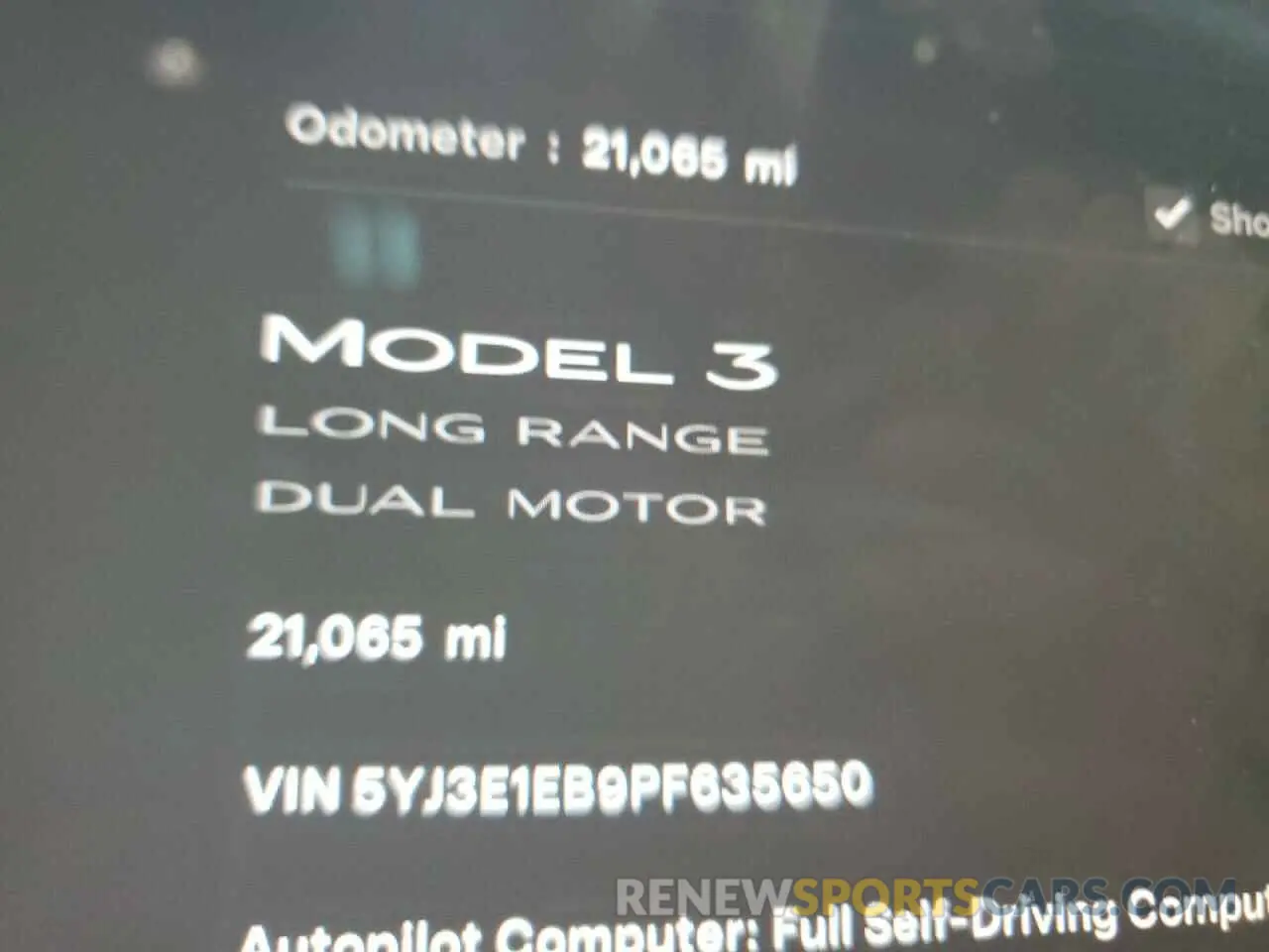 9 fotografías del automóvil dañado 5YJ3E1EB9PF635650 TESLA MODEL 3 2023