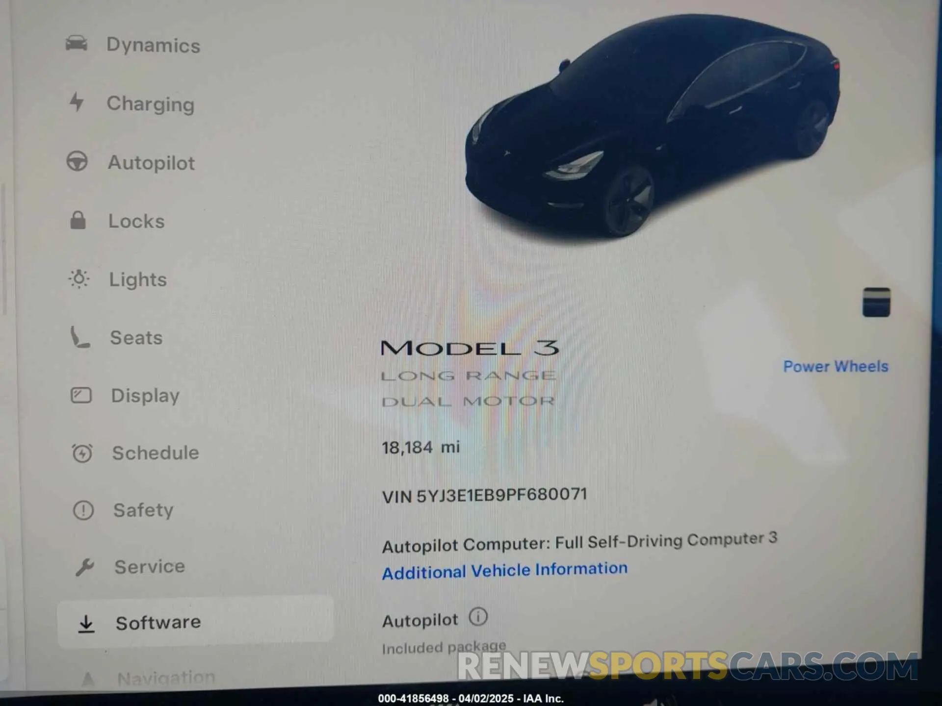 7 fotografías del automóvil dañado 5YJ3E1EB9PF680071 TESLA MODEL 3 2023