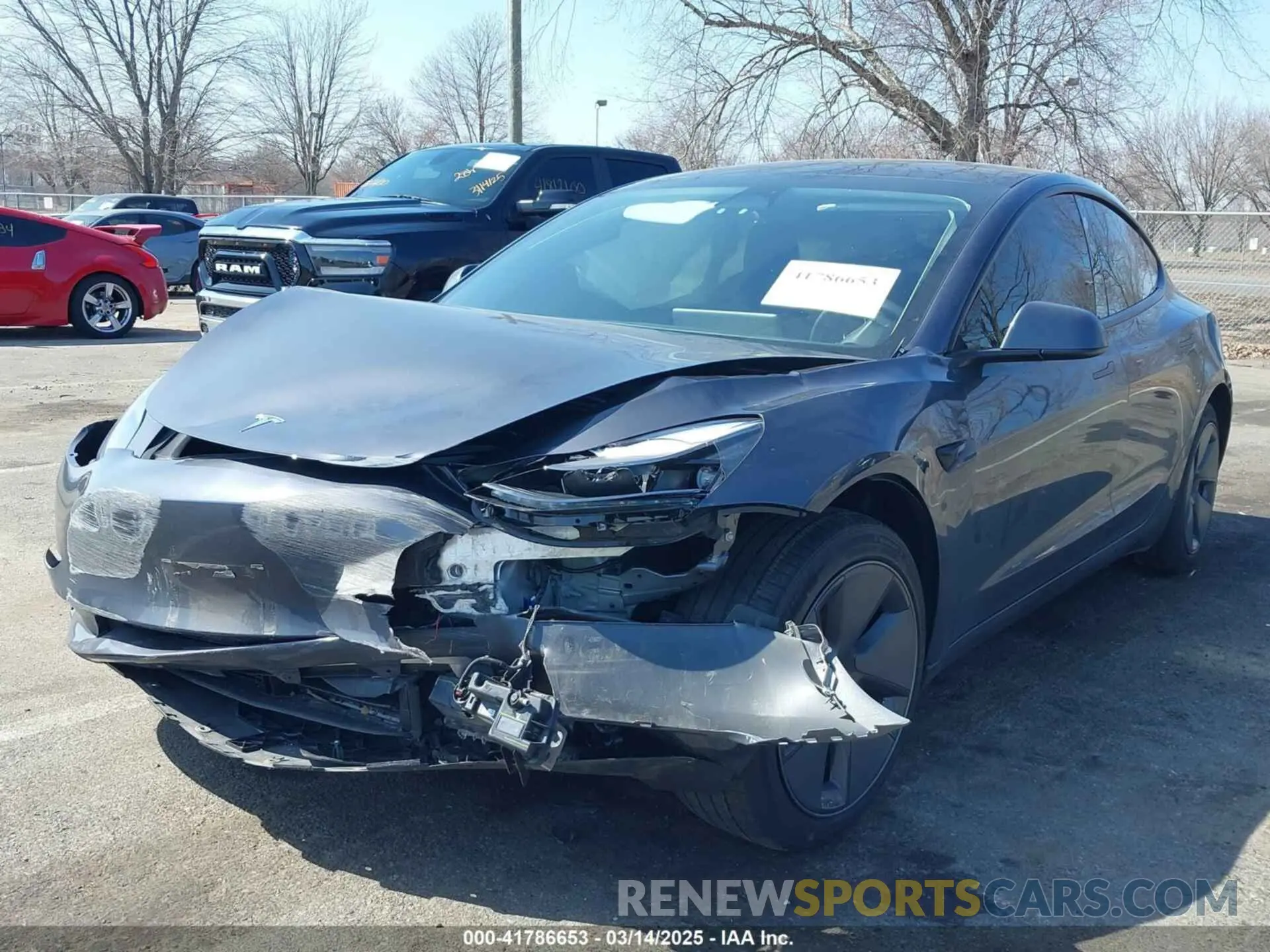 2 fotografías del automóvil dañado 5YJ3E1EBXPF391507 TESLA MODEL 3 2023