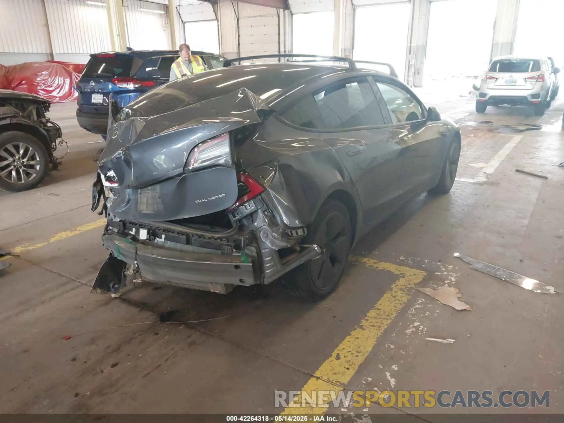 4 fotografías del automóvil dañado 5YJ3E1EBXPF468036 TESLA MODEL 3 2023