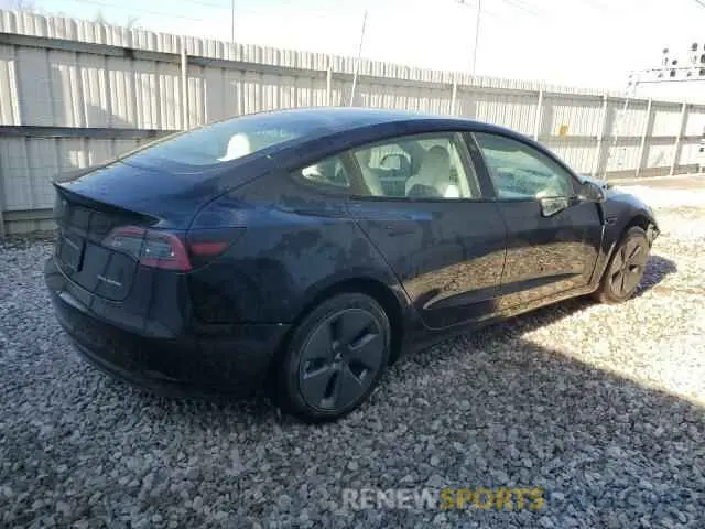 3 fotografías del automóvil dañado 5YJ3E1EBXPF594025 TESLA MODEL 3 2023