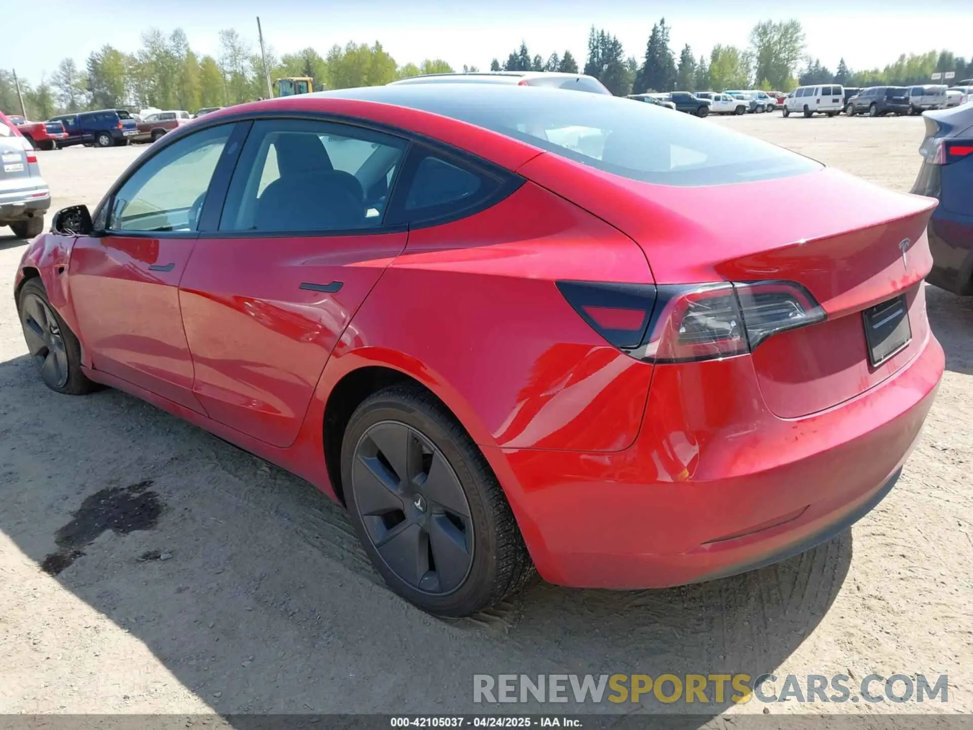 3 fotografías del automóvil dañado 5YJ3E1EBXPF603421 TESLA MODEL 3 2023