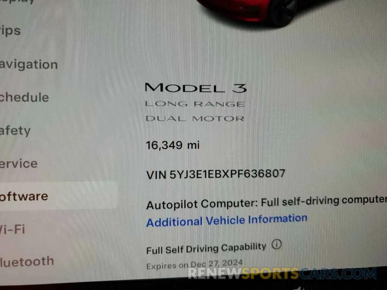 9 fotografías del automóvil dañado 5YJ3E1EBXPF636807 TESLA MODEL 3 2023