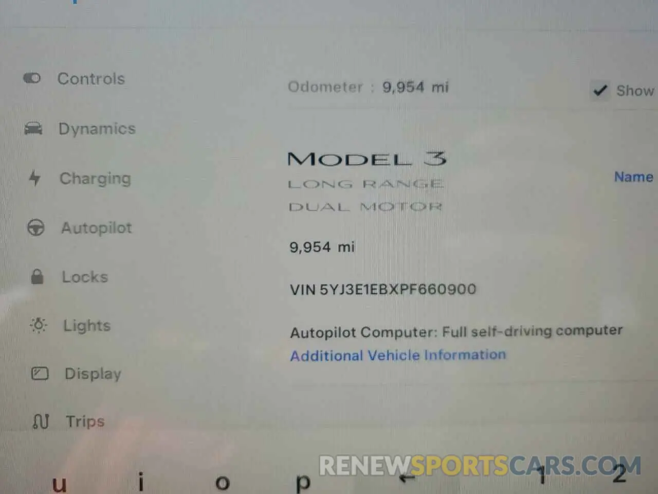 9 fotografías del automóvil dañado 5YJ3E1EBXPF660900 TESLA MODEL 3 2023