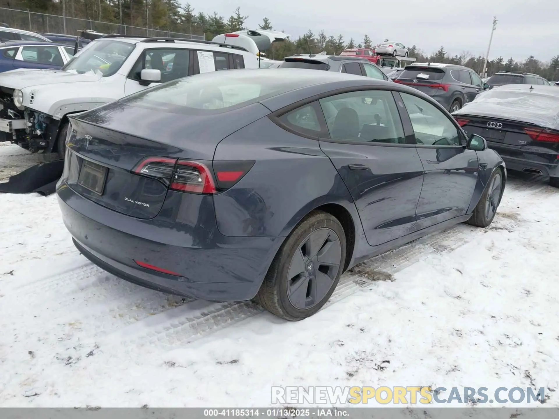 4 fotografías del automóvil dañado 5YJ3E1EBXPF708122 TESLA MODEL 3 2023