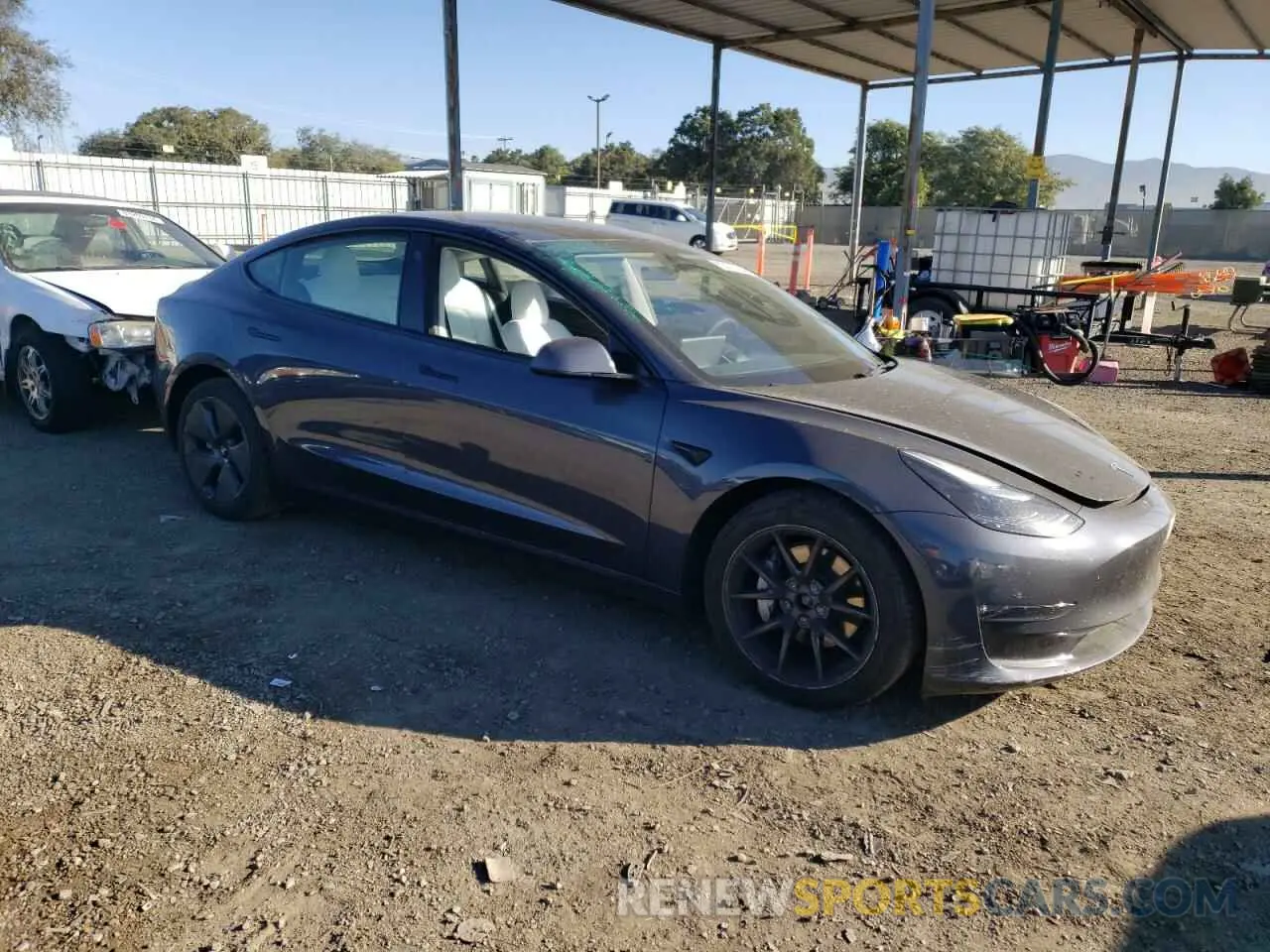 4 fotografías del automóvil dañado 5YJ3E1EBXPF713496 TESLA MODEL 3 2023