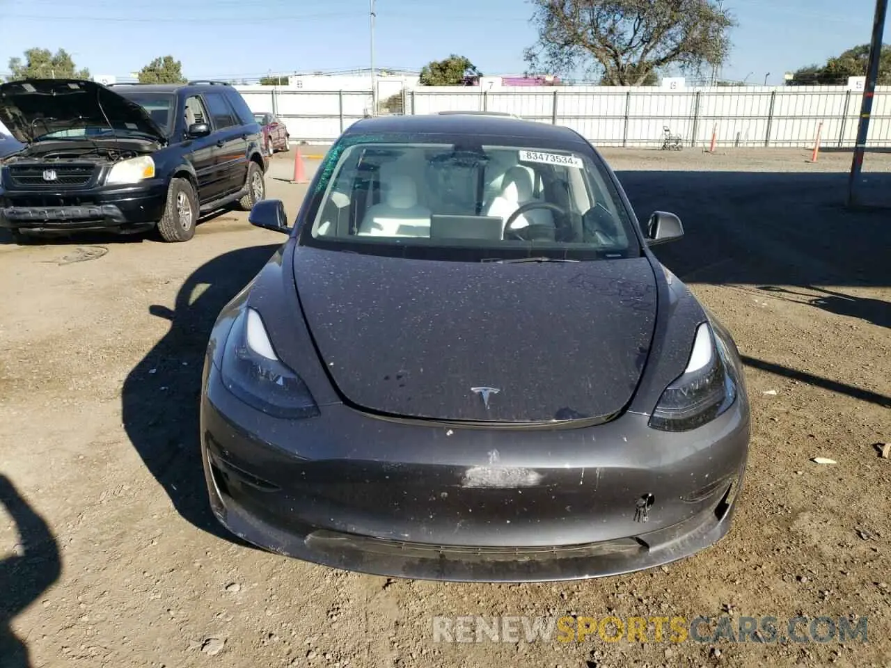 5 fotografías del automóvil dañado 5YJ3E1EBXPF713496 TESLA MODEL 3 2023