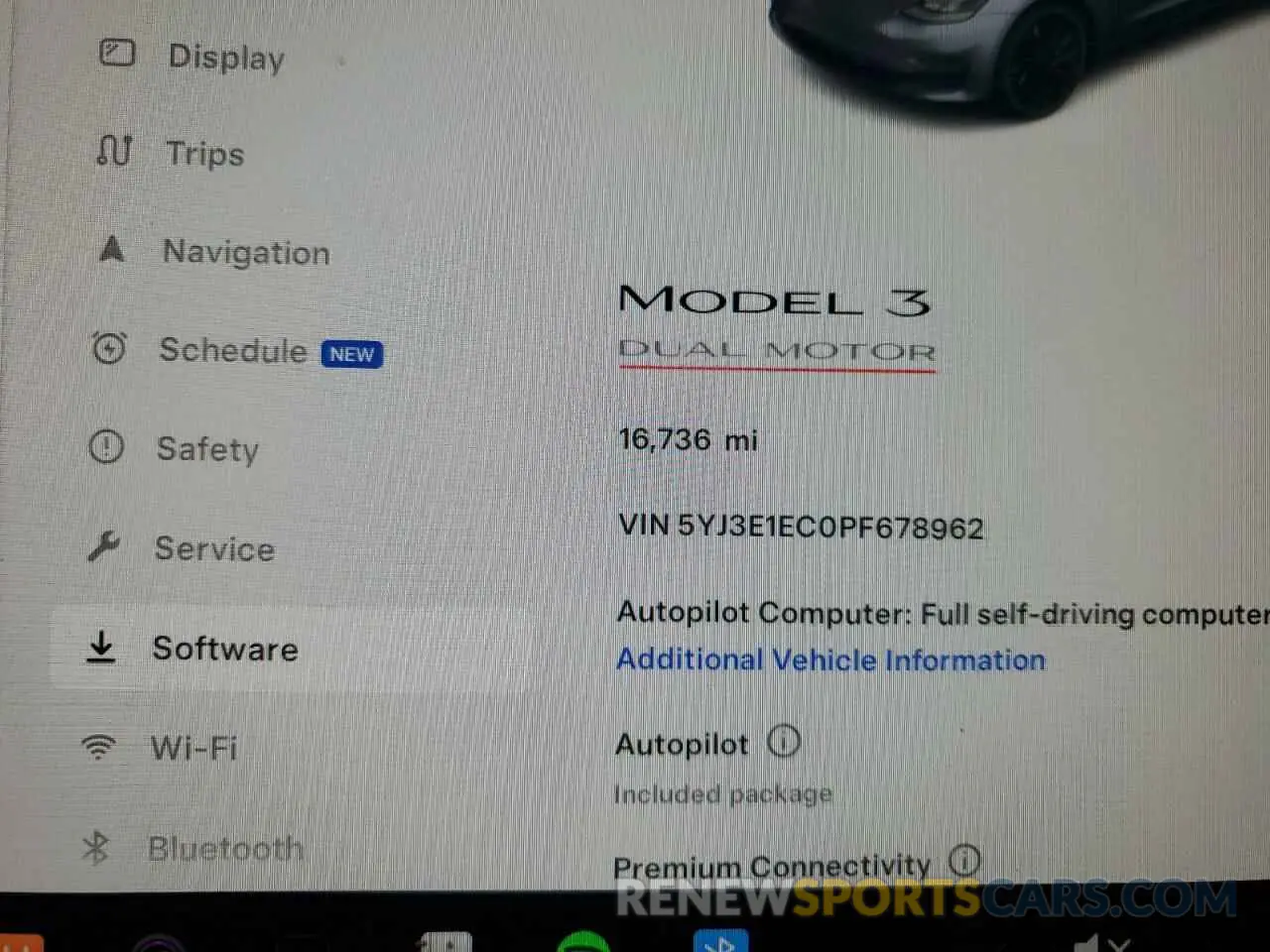 9 fotografías del automóvil dañado 5YJ3E1EC0PF678962 TESLA MODEL 3 2023
