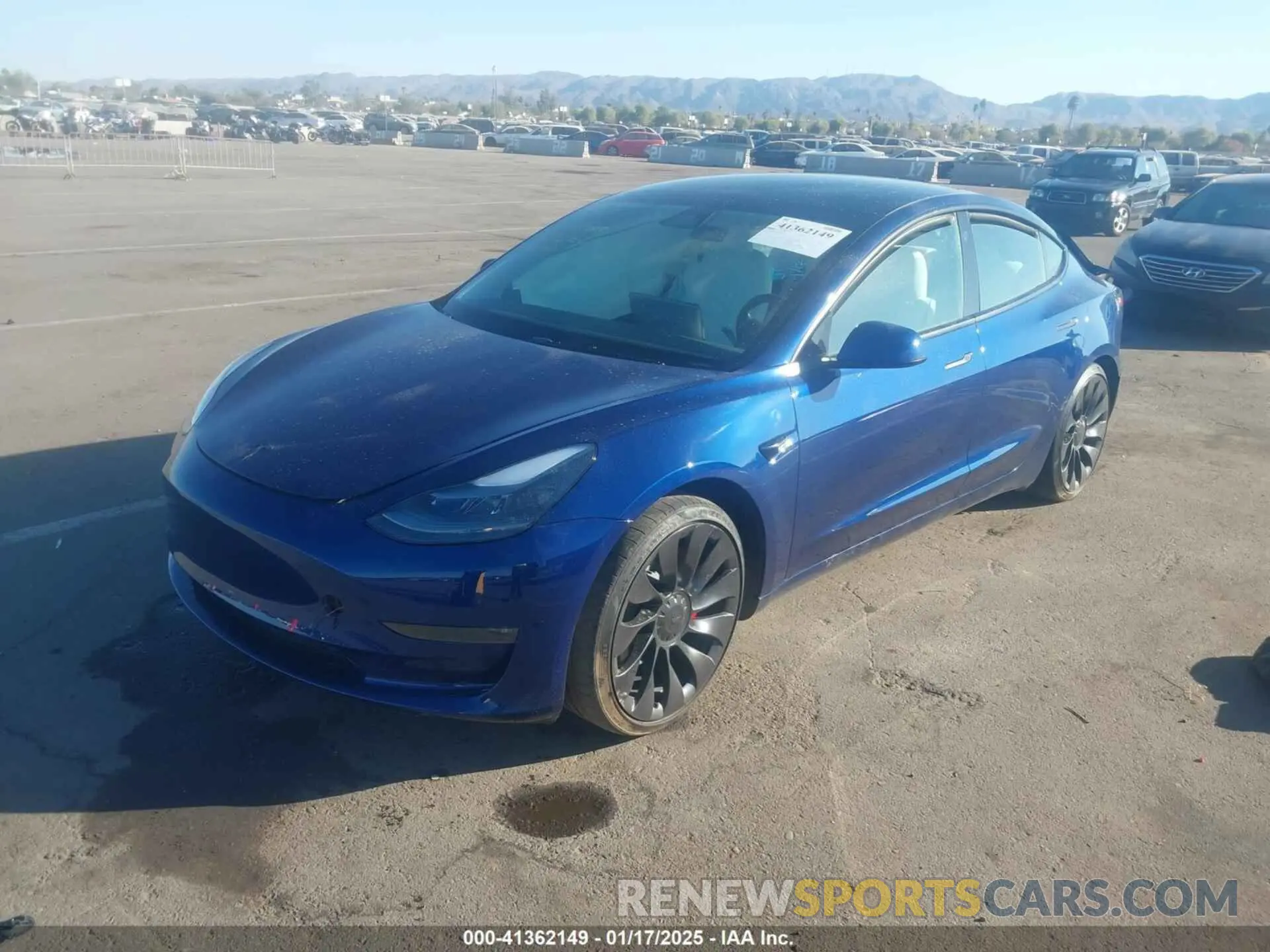 2 fotografías del automóvil dañado 5YJ3E1EC0PF693428 TESLA MODEL 3 2023