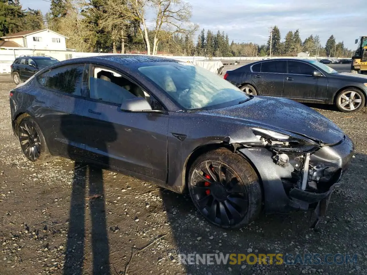 4 fotografías del automóvil dañado 5YJ3E1EC0PF708624 TESLA MODEL 3 2023