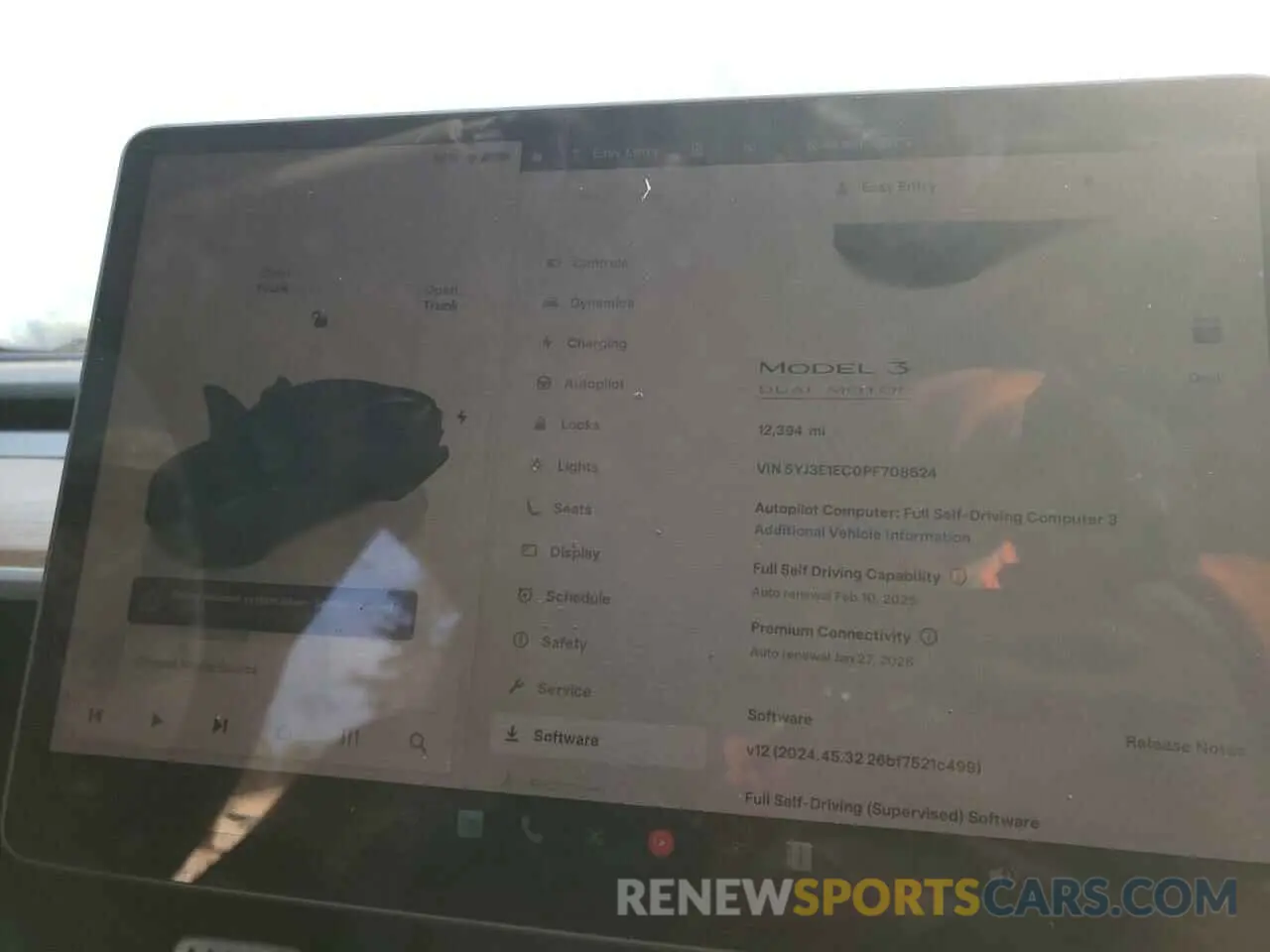 9 fotografías del automóvil dañado 5YJ3E1EC0PF708624 TESLA MODEL 3 2023