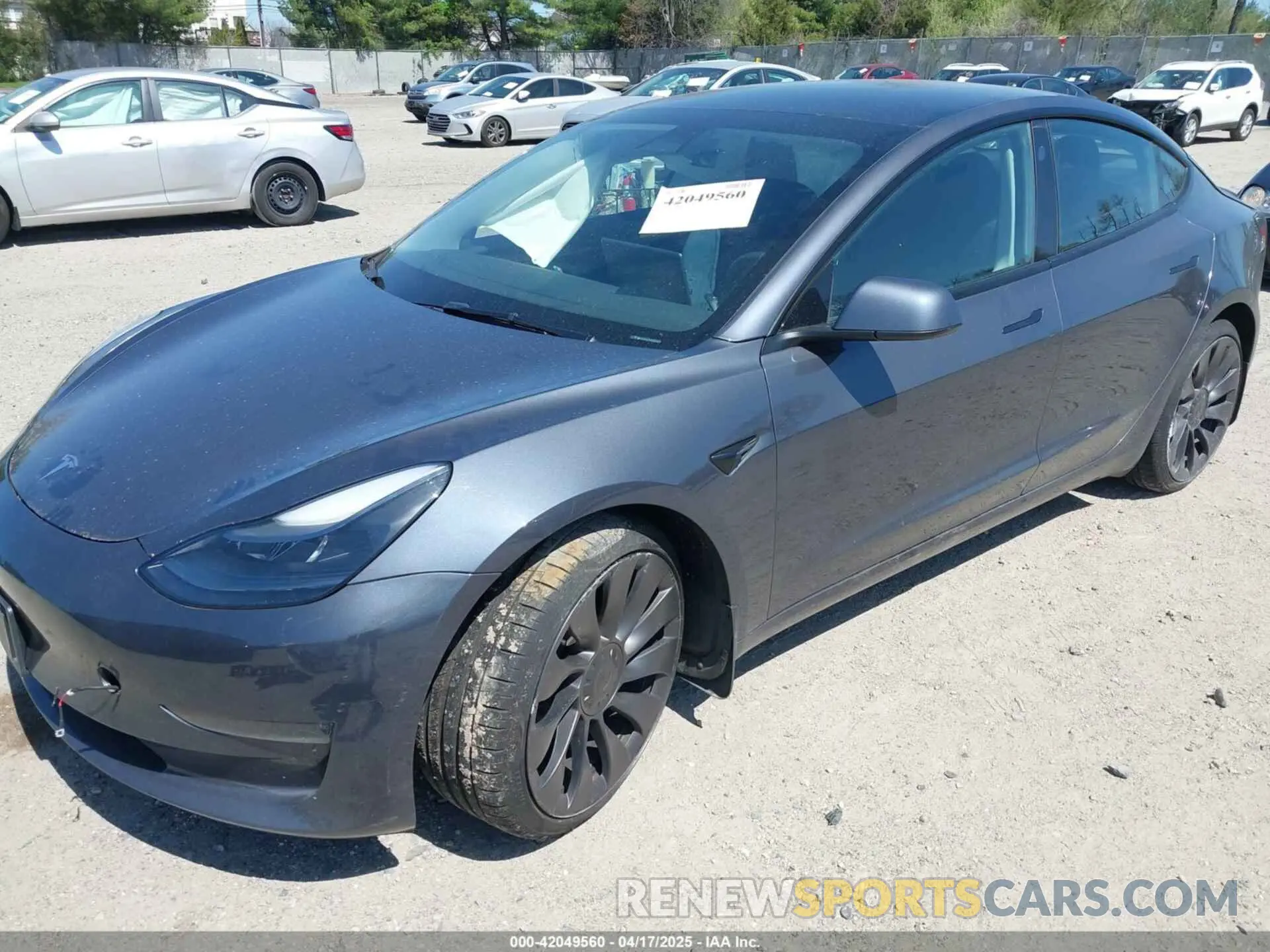 2 fotografías del automóvil dañado 5YJ3E1EC1PF516306 TESLA MODEL 3 2023