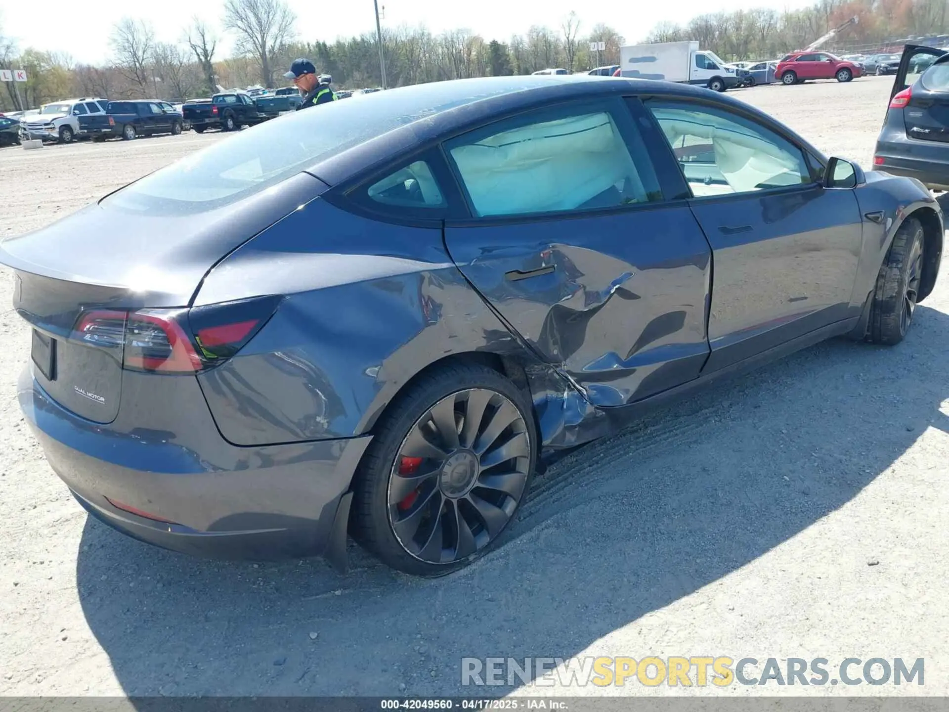 4 fotografías del automóvil dañado 5YJ3E1EC1PF516306 TESLA MODEL 3 2023