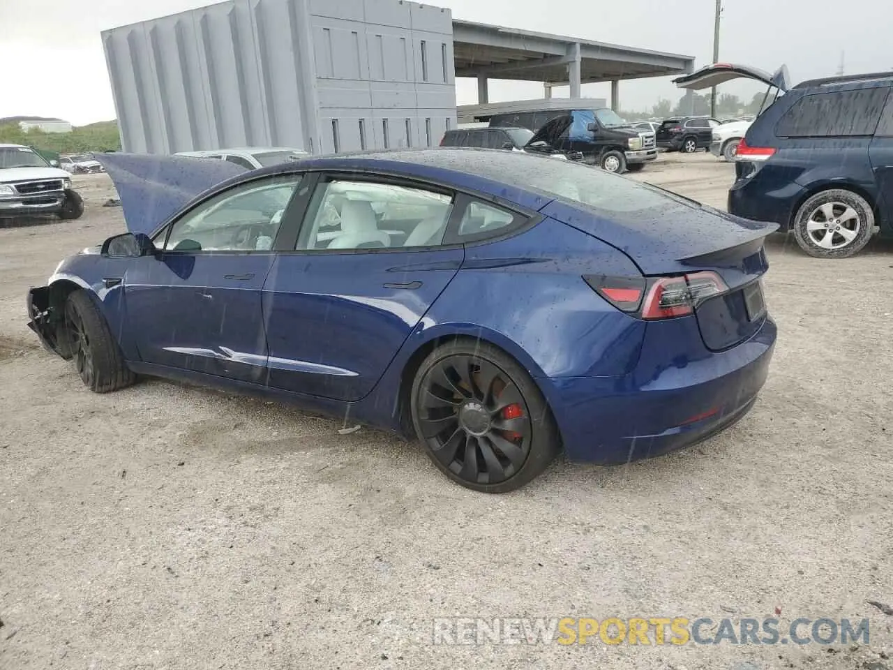 2 fotografías del automóvil dañado 5YJ3E1EC1PF707126 TESLA MODEL 3 2023