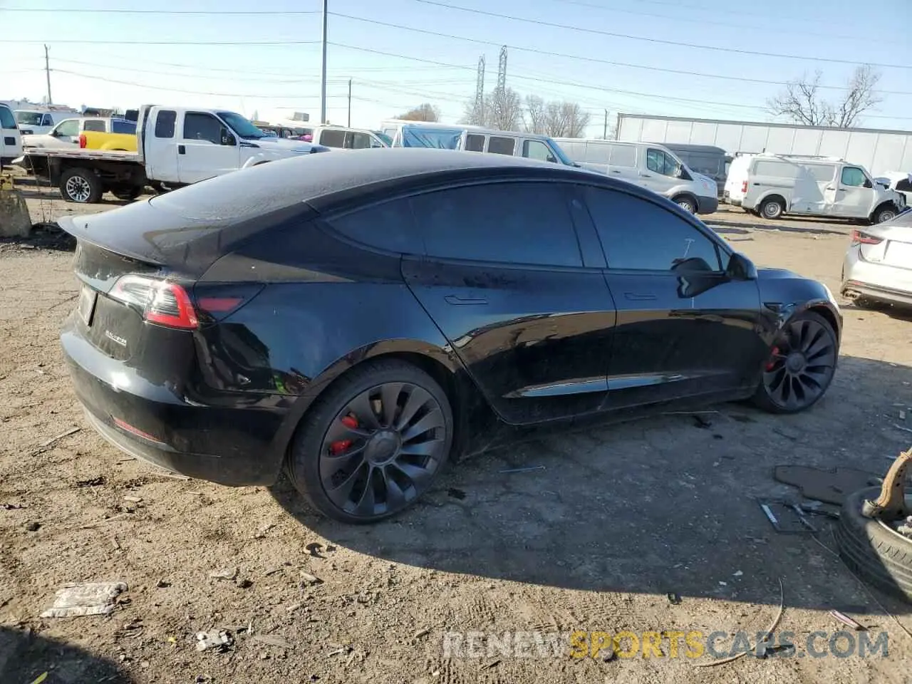 3 fotografías del automóvil dañado 5YJ3E1EC1PF710110 TESLA MODEL 3 2023