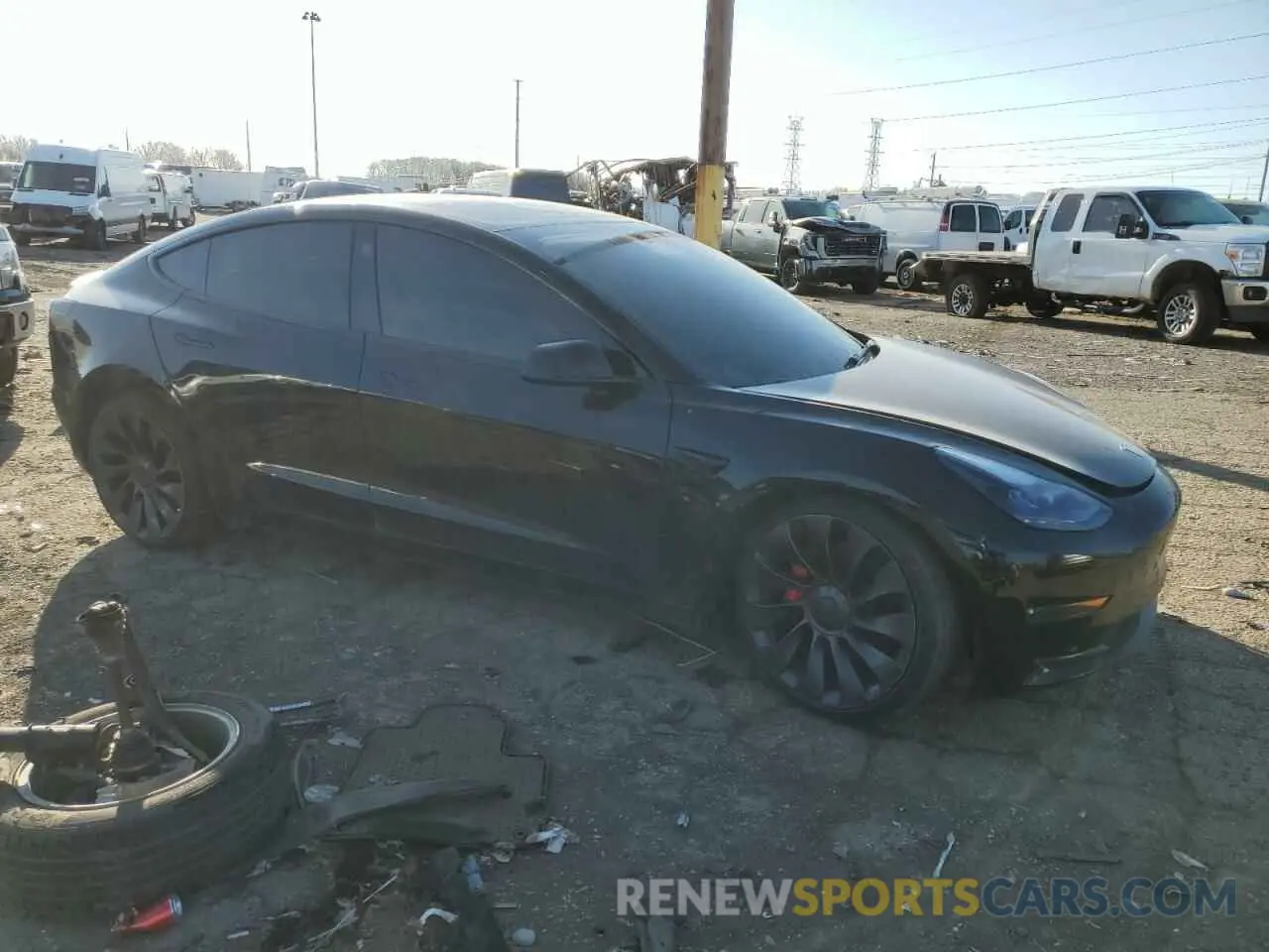 4 fotografías del automóvil dañado 5YJ3E1EC1PF710110 TESLA MODEL 3 2023