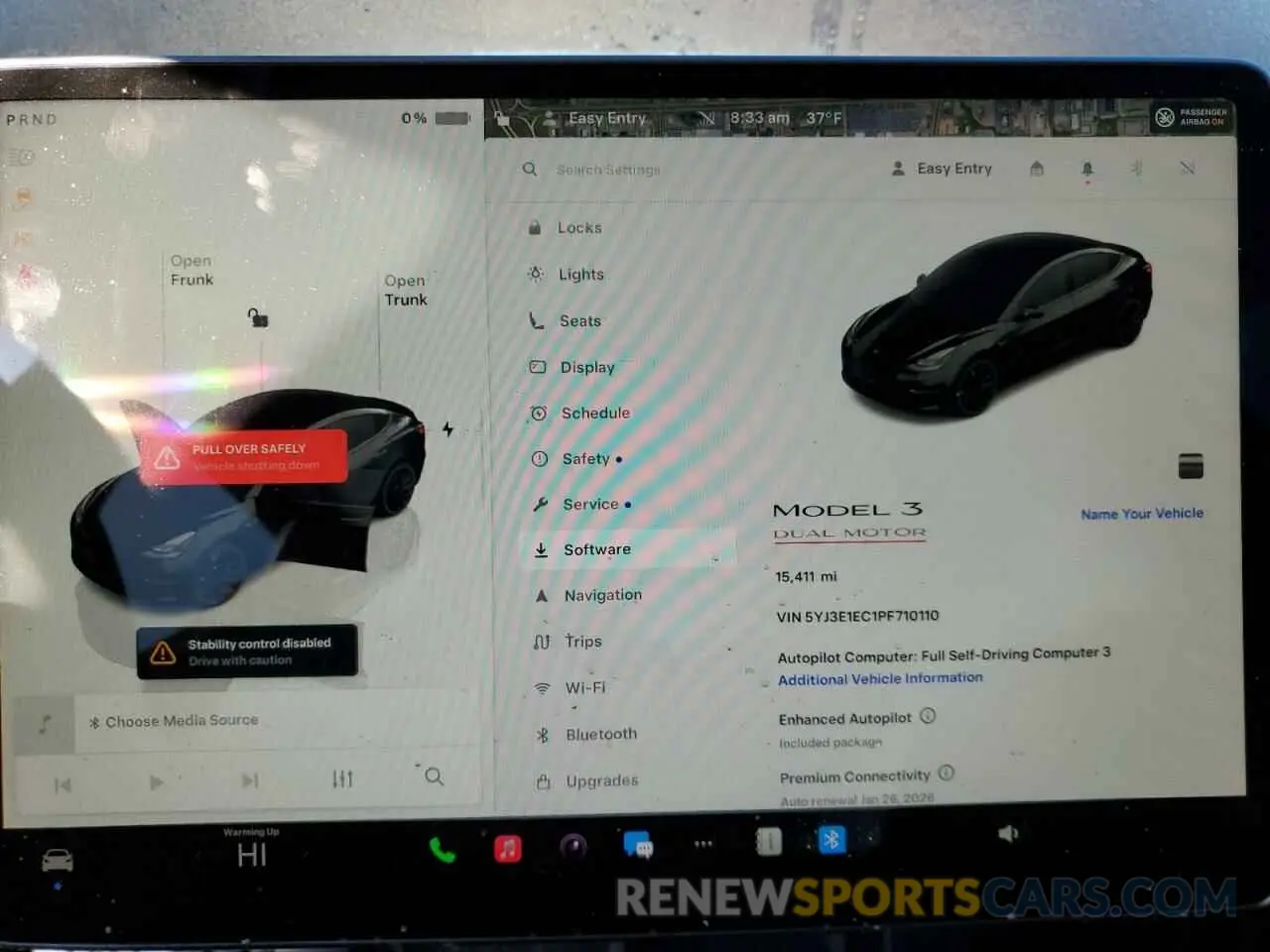 9 fotografías del automóvil dañado 5YJ3E1EC1PF710110 TESLA MODEL 3 2023