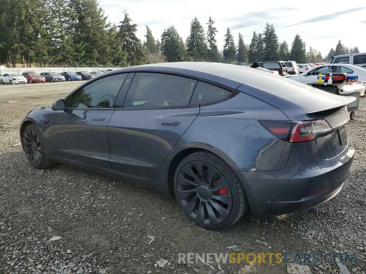 2 fotografías del automóvil dañado 5YJ3E1EC2PF398735 TESLA MODEL 3 2023