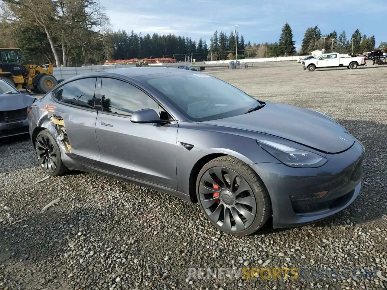 4 fotografías del automóvil dañado 5YJ3E1EC2PF398735 TESLA MODEL 3 2023
