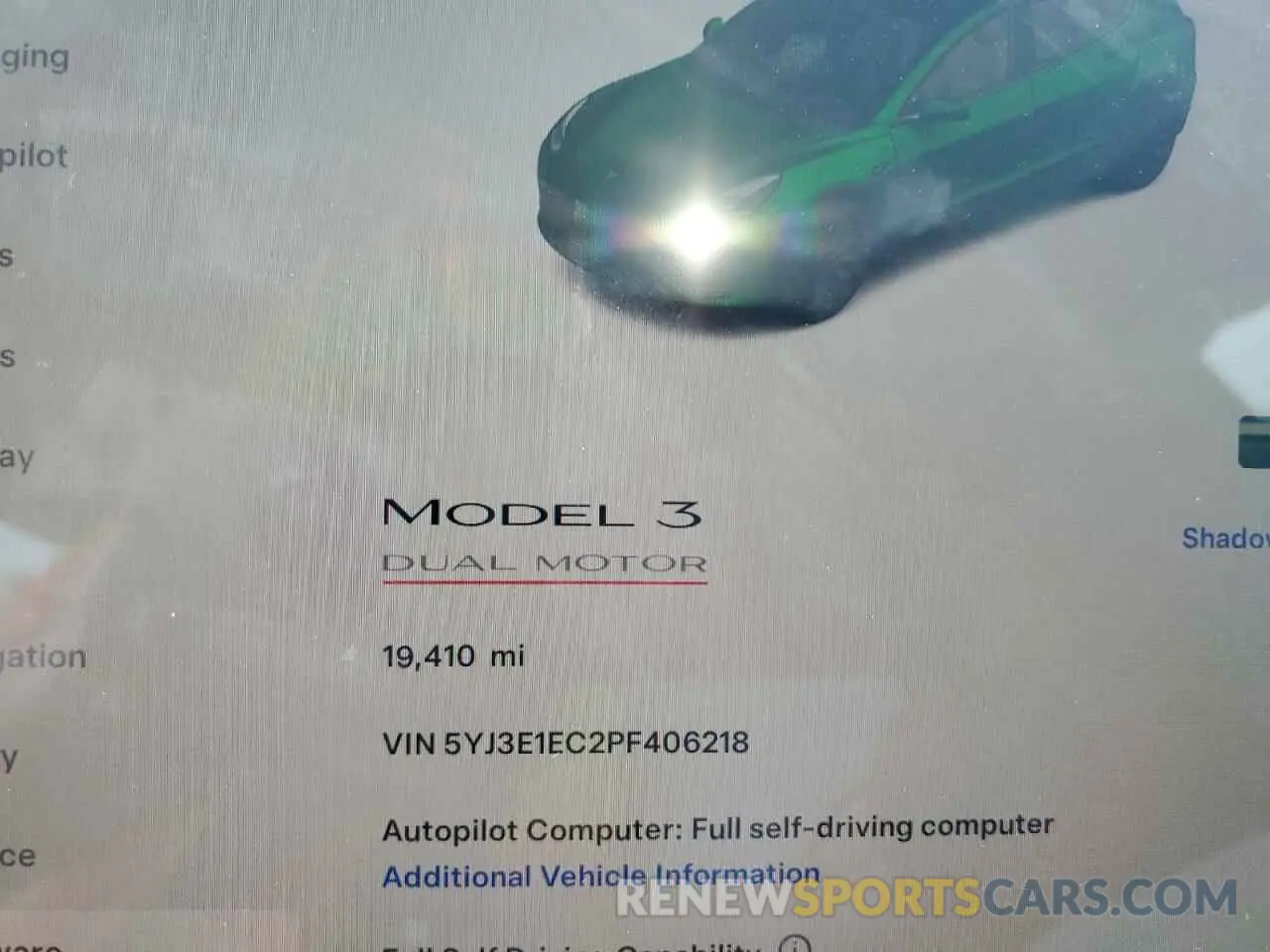 9 fotografías del automóvil dañado 5YJ3E1EC2PF406218 TESLA MODEL 3 2023