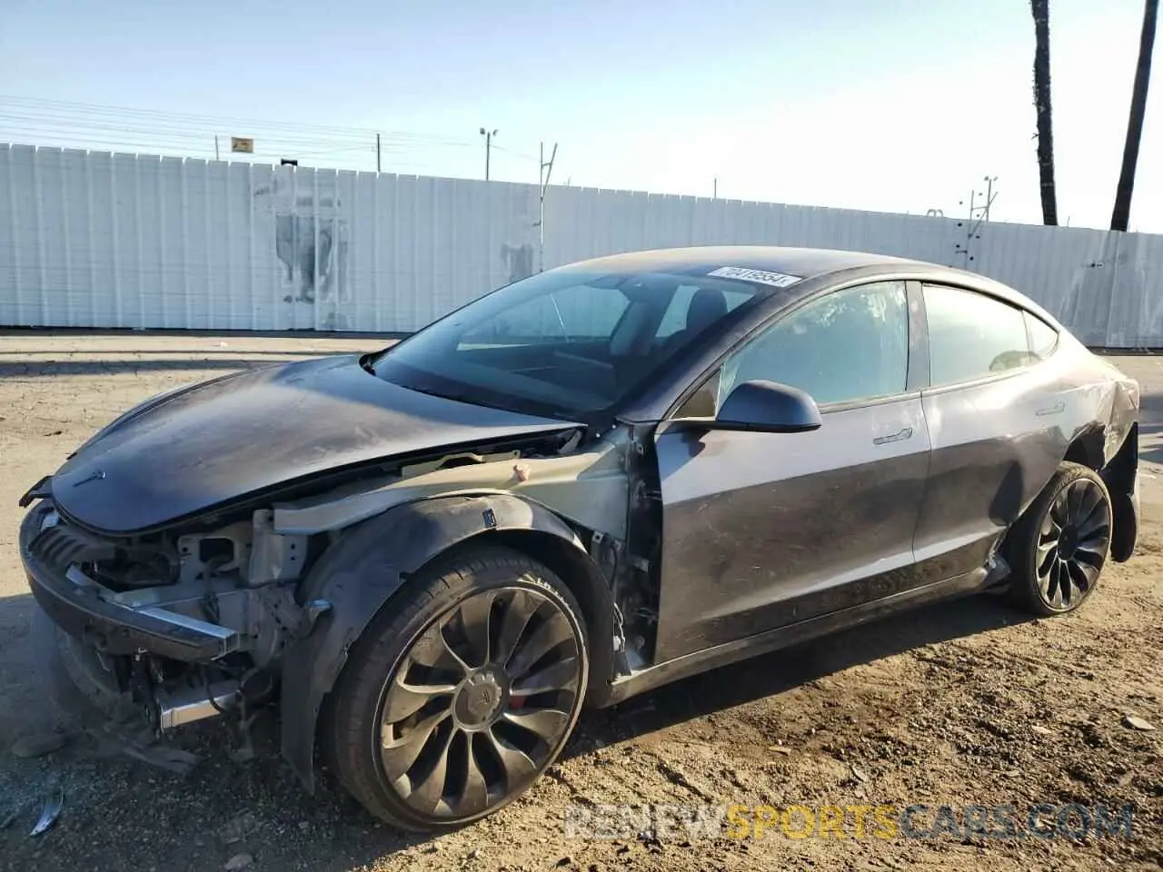 1 fotografías del automóvil dañado 5YJ3E1EC2PF584565 TESLA MODEL 3 2023