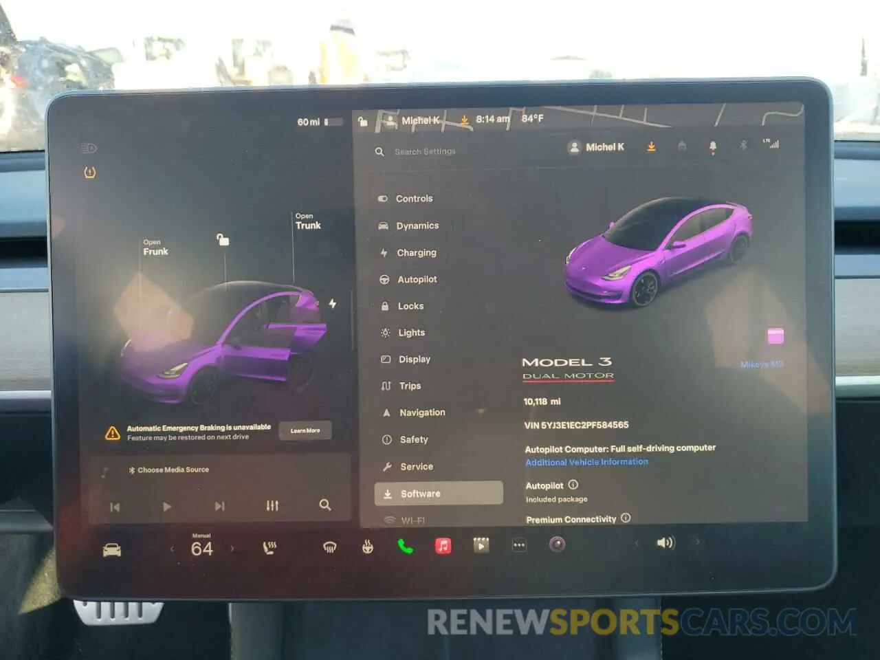 9 fotografías del automóvil dañado 5YJ3E1EC2PF584565 TESLA MODEL 3 2023
