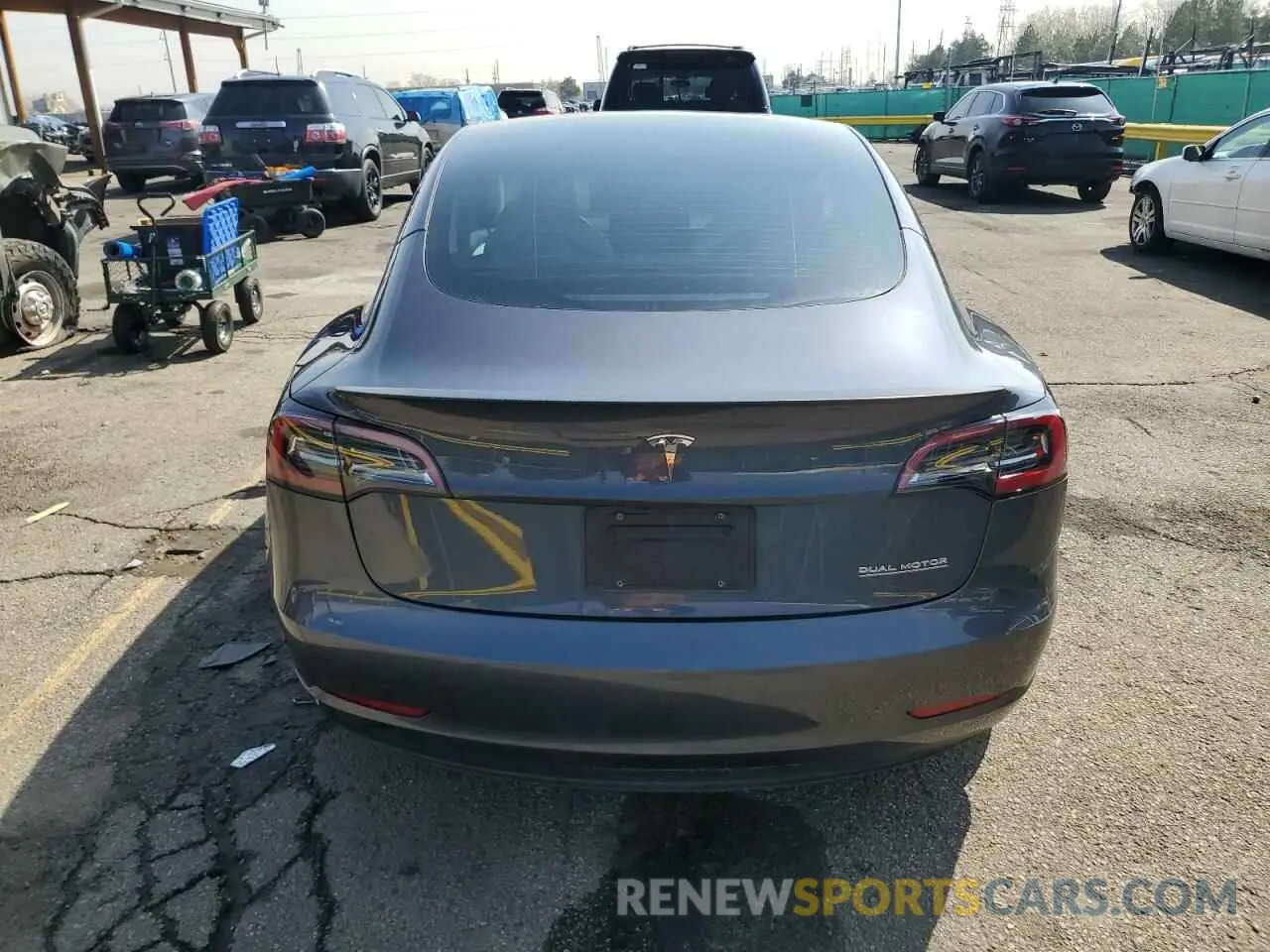 6 fotografías del automóvil dañado 5YJ3E1EC2PF673505 TESLA MODEL 3 2023