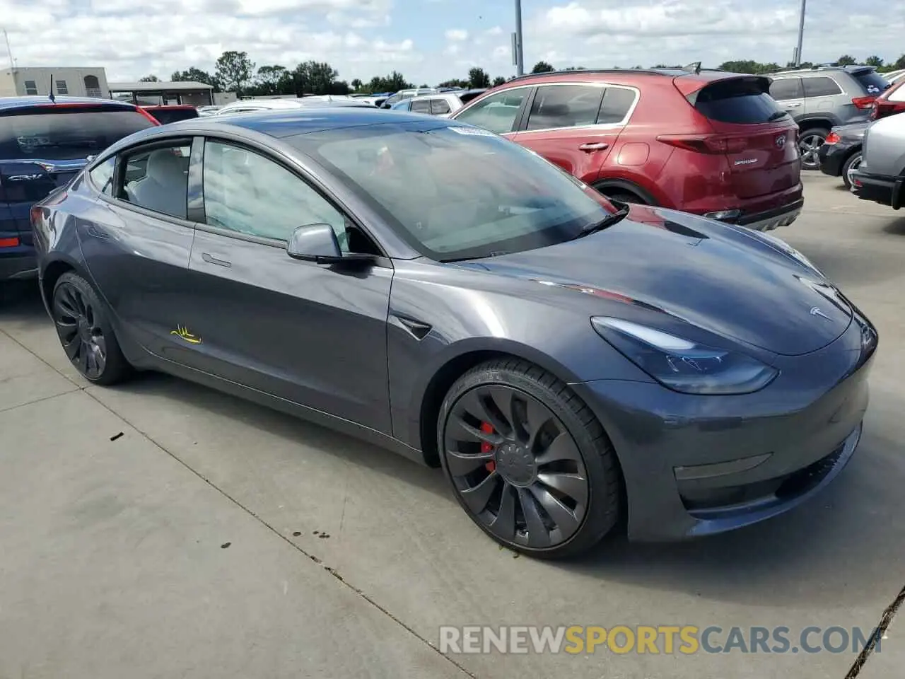4 fotografías del automóvil dañado 5YJ3E1EC2PF677330 TESLA MODEL 3 2023