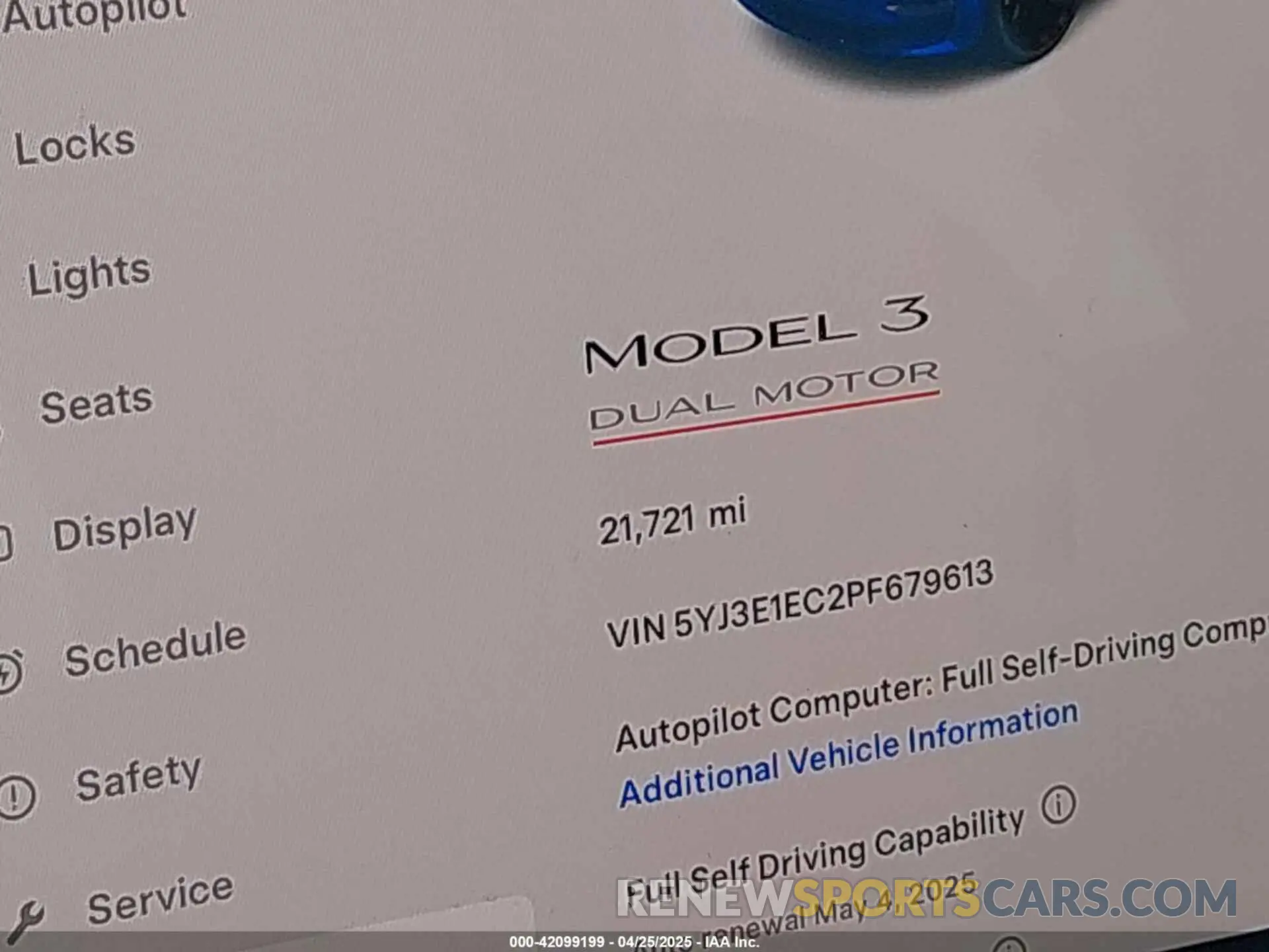 16 fotografías del automóvil dañado 5YJ3E1EC2PF679613 TESLA MODEL 3 2023