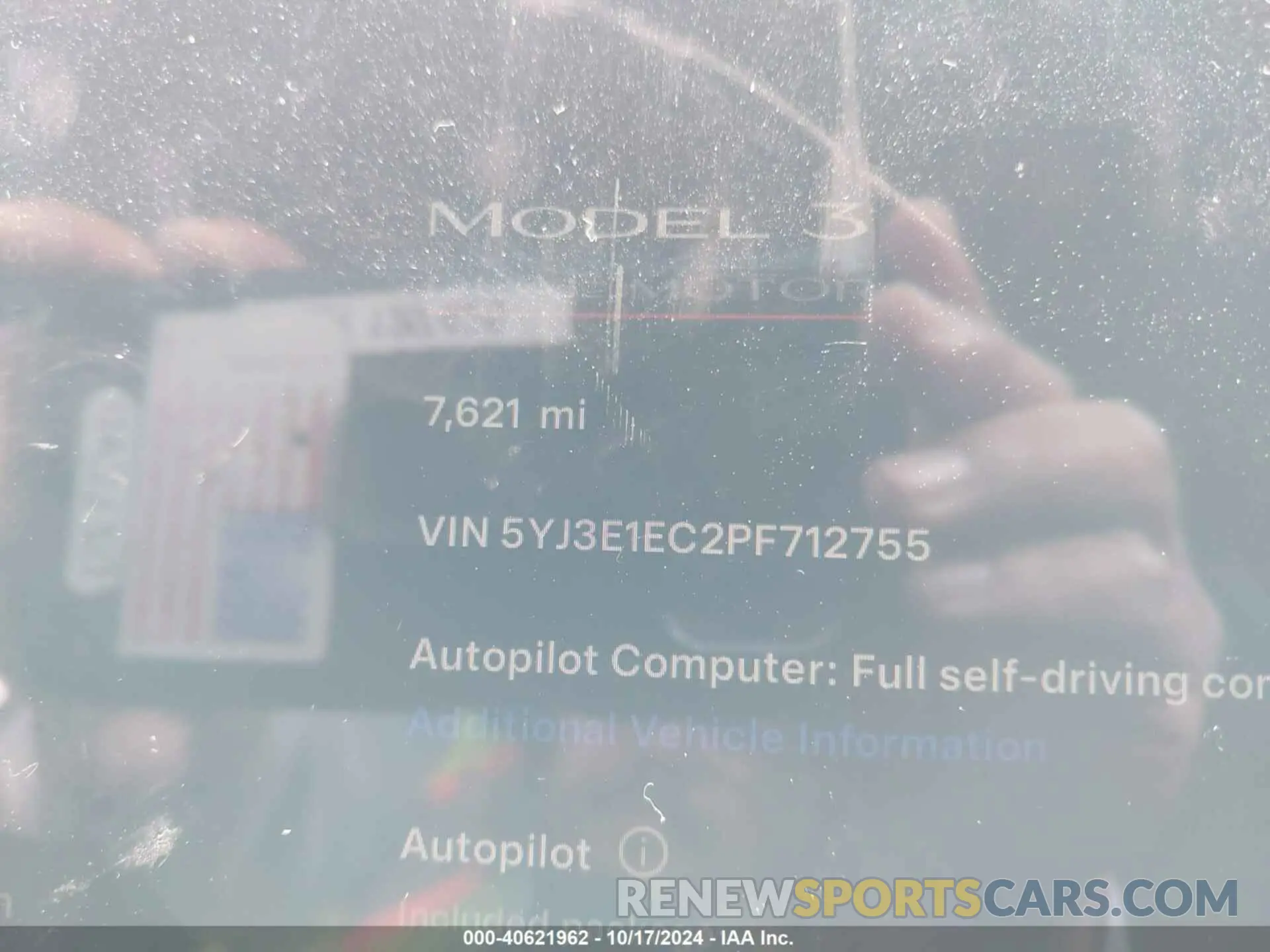 14 fotografías del automóvil dañado 5YJ3E1EC2PF712755 TESLA MODEL 3 2023
