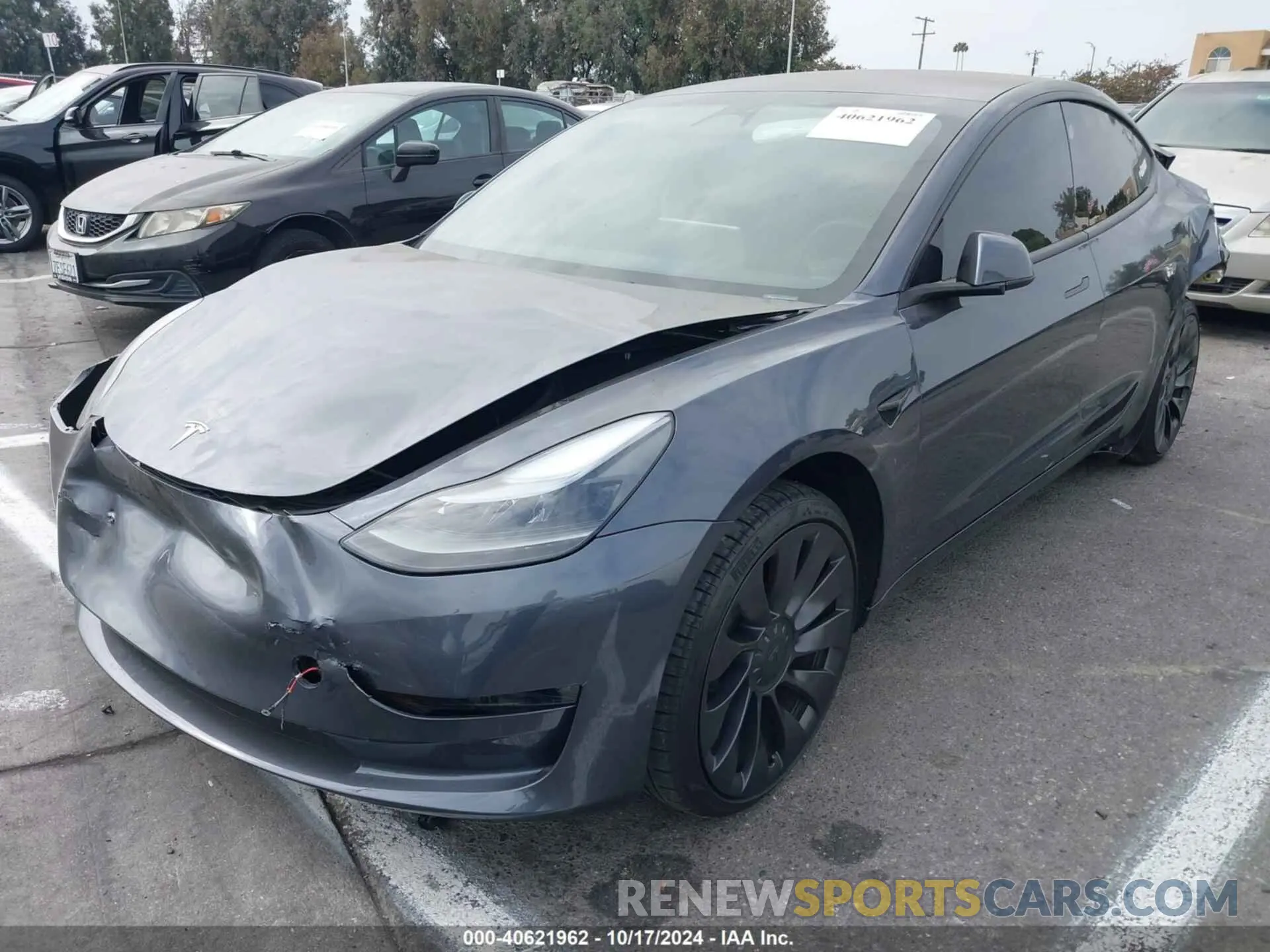 2 fotografías del automóvil dañado 5YJ3E1EC2PF712755 TESLA MODEL 3 2023