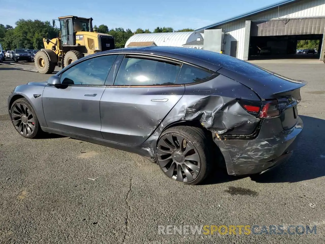 2 fotografías del automóvil dañado 5YJ3E1EC3PF553373 TESLA MODEL 3 2023