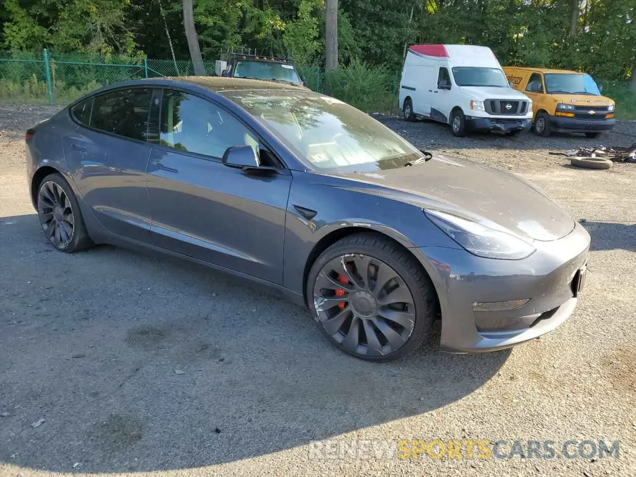 4 fotografías del automóvil dañado 5YJ3E1EC3PF553373 TESLA MODEL 3 2023
