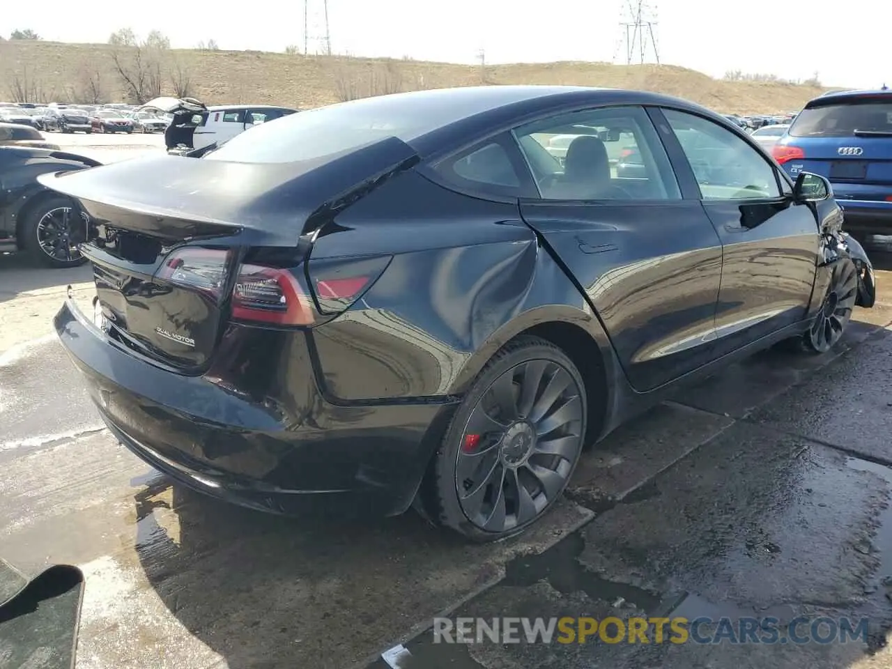 3 fotografías del automóvil dañado 5YJ3E1EC4PF426793 TESLA MODEL 3 2023