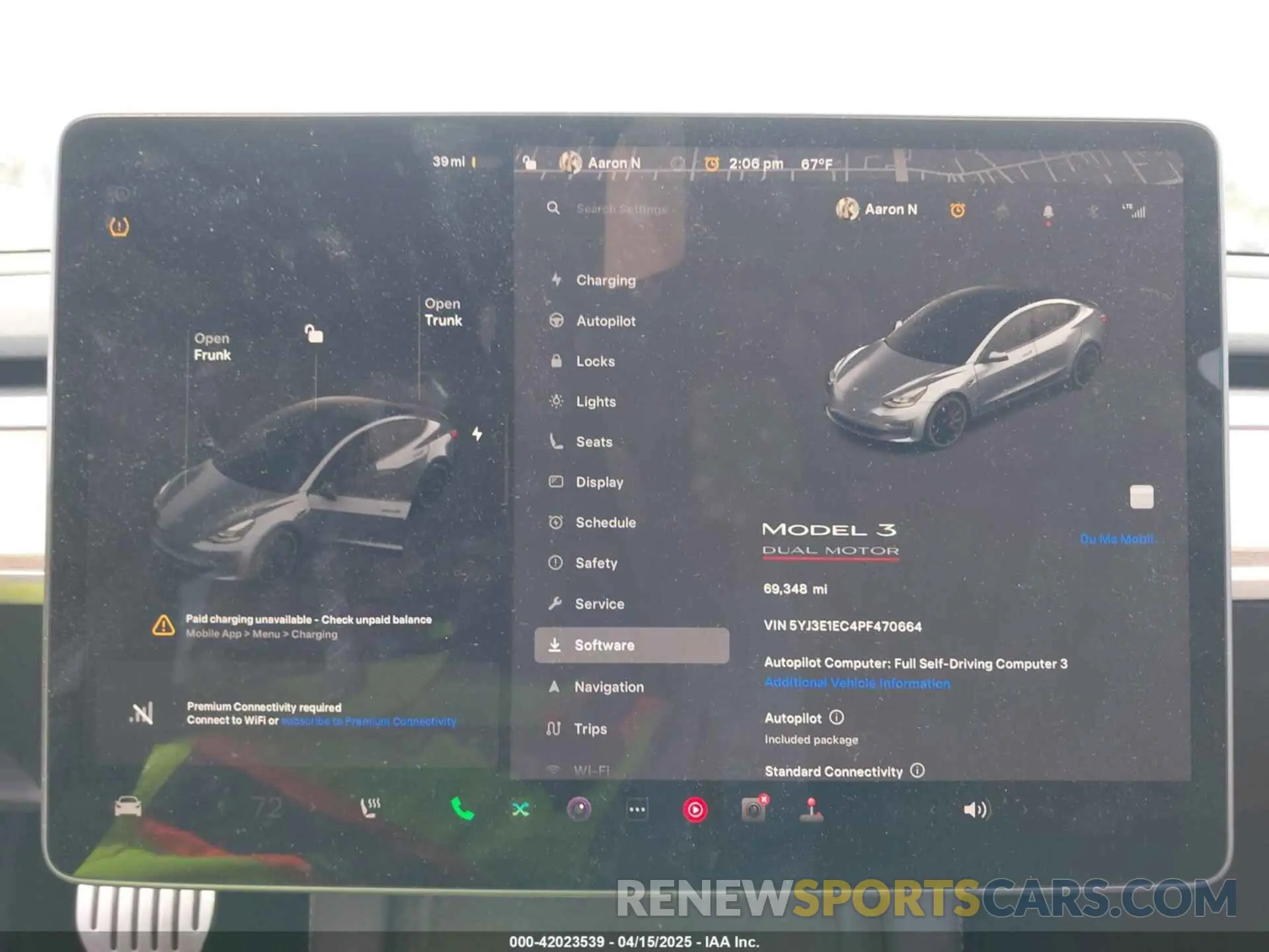 18 fotografías del automóvil dañado 5YJ3E1EC4PF470664 TESLA MODEL 3 2023