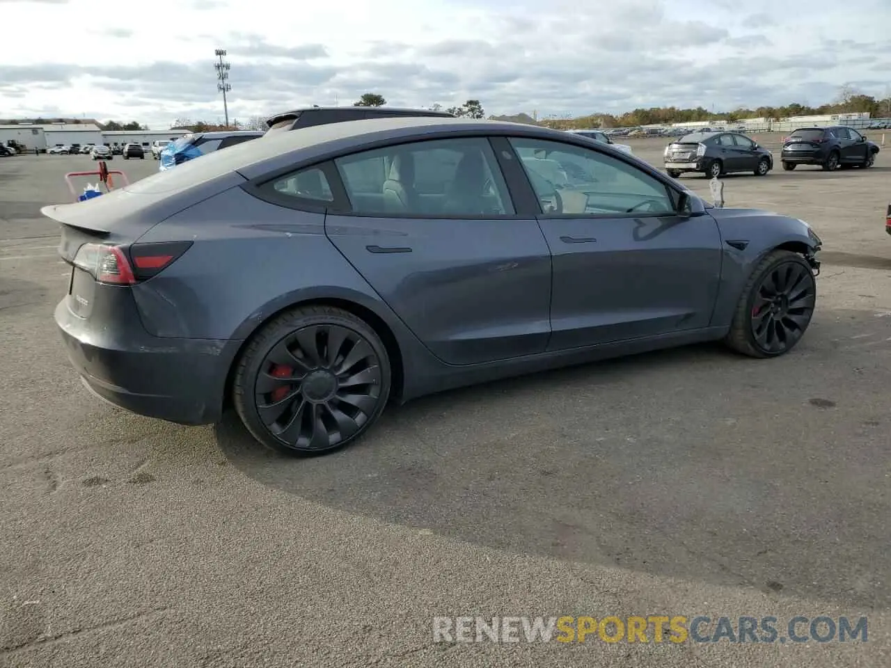 3 fotografías del automóvil dañado 5YJ3E1EC4PF488873 TESLA MODEL 3 2023