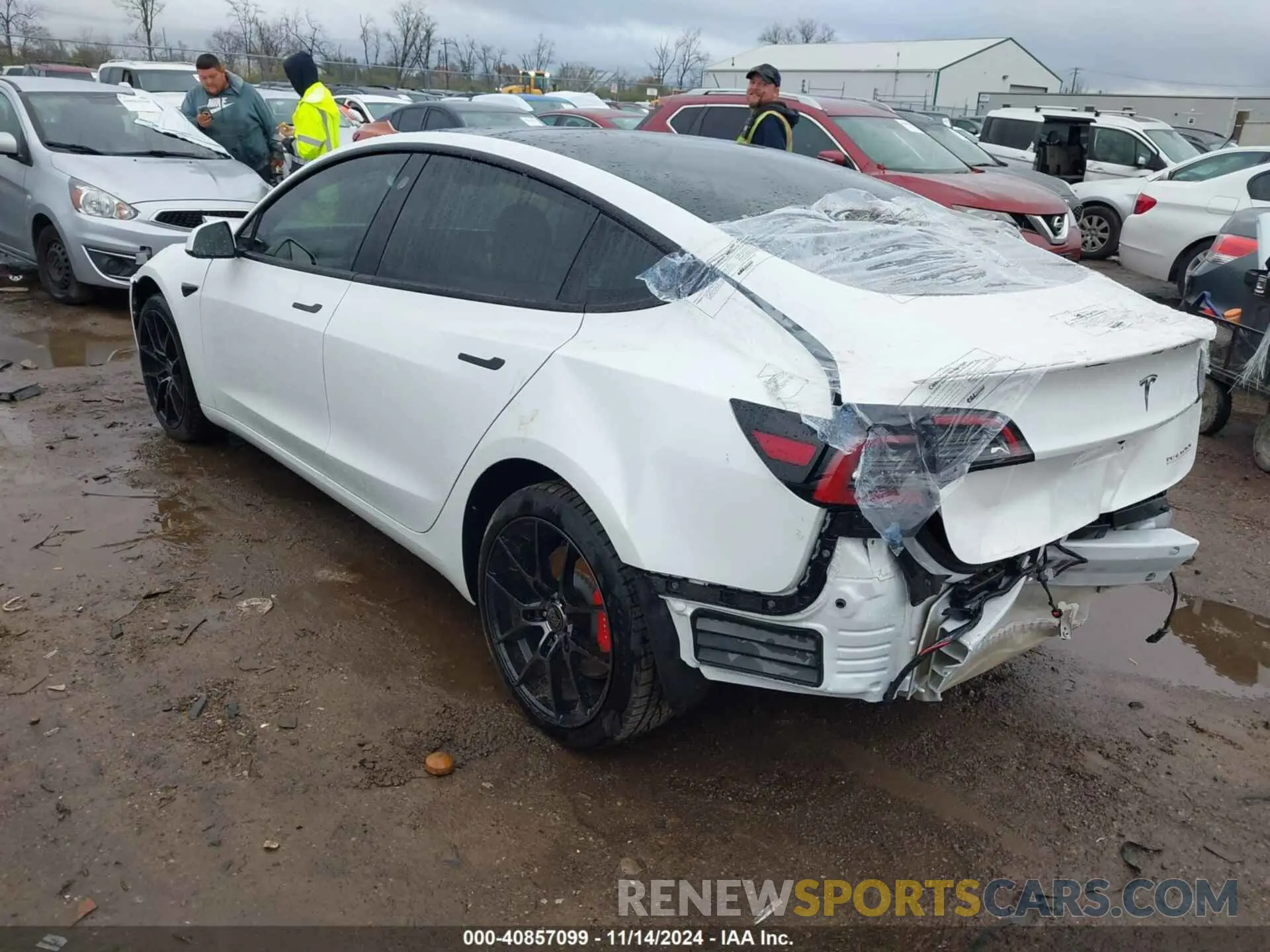 3 fotografías del automóvil dañado 5YJ3E1EC4PF628033 TESLA MODEL 3 2023