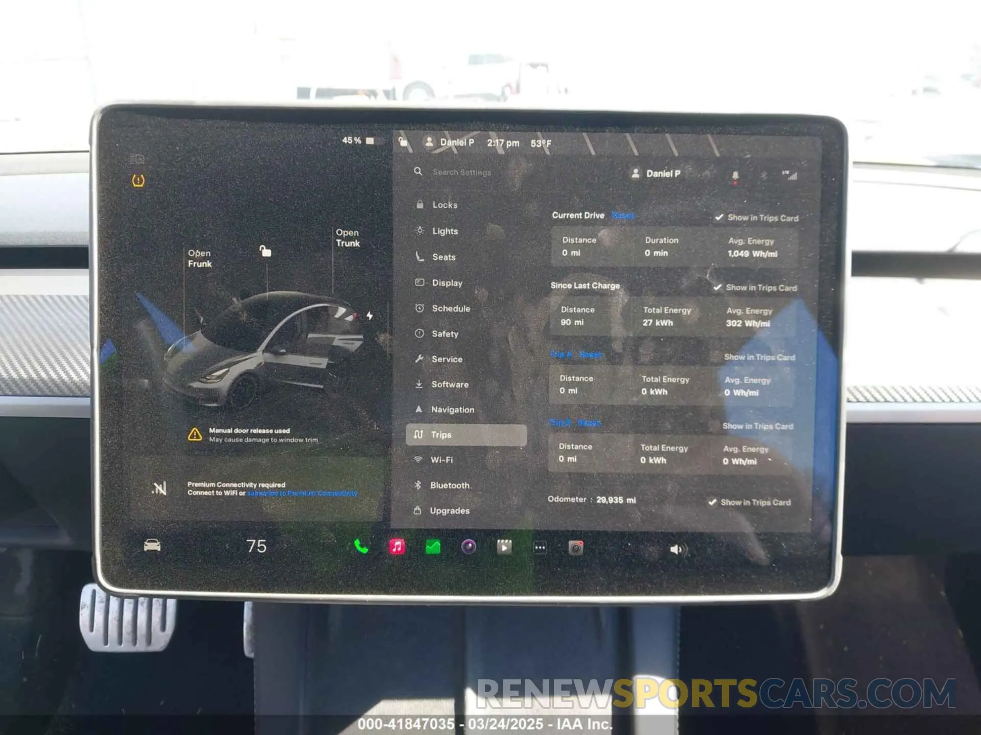 7 fotografías del automóvil dañado 5YJ3E1EC4PF633961 TESLA MODEL 3 2023