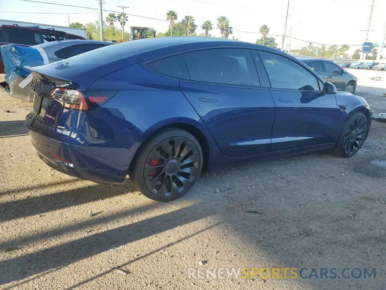 3 fotografías del automóvil dañado 5YJ3E1EC5PF634178 TESLA MODEL 3 2023