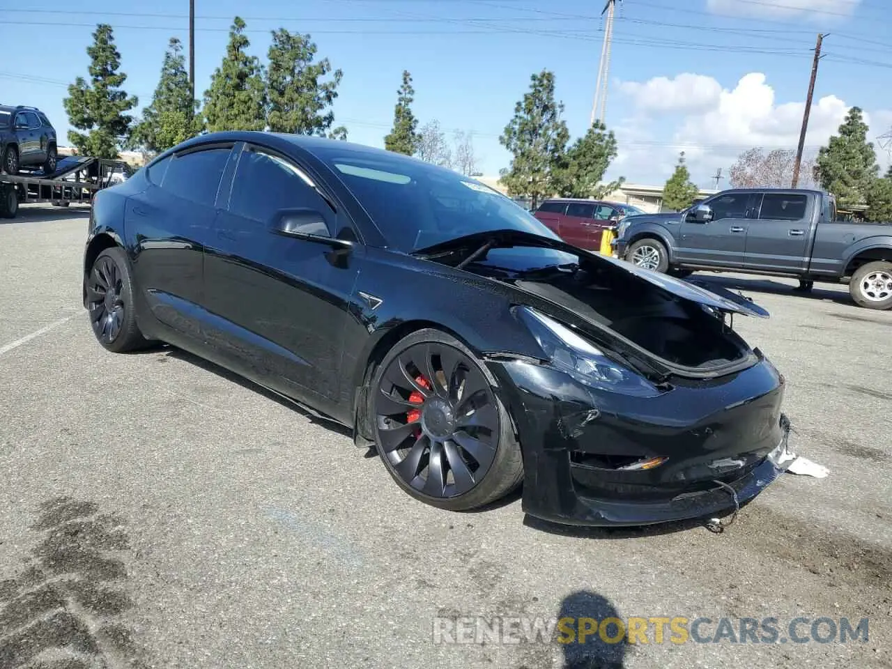 4 fotografías del automóvil dañado 5YJ3E1EC5PF681114 TESLA MODEL 3 2023
