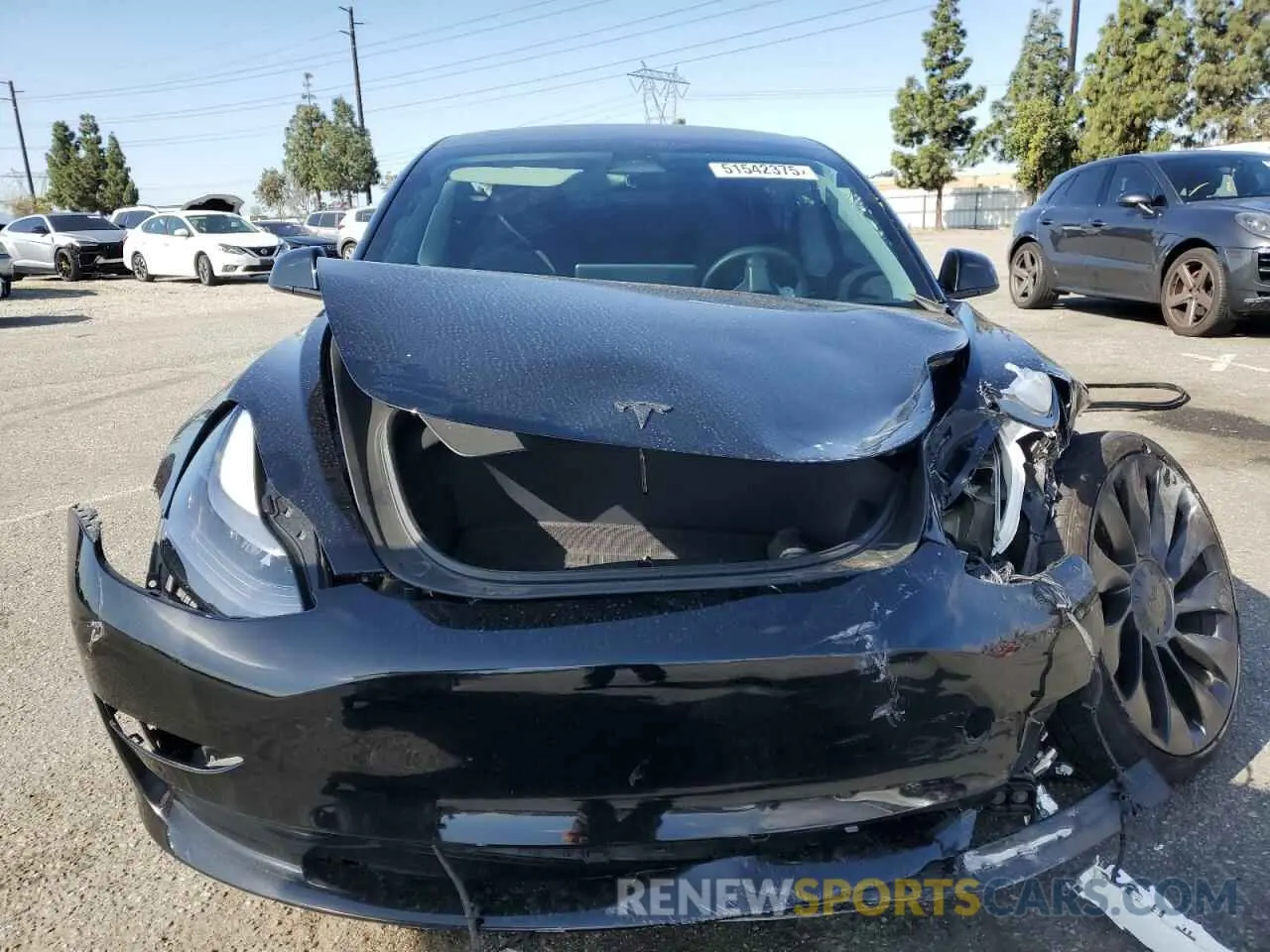 5 fotografías del automóvil dañado 5YJ3E1EC5PF681114 TESLA MODEL 3 2023