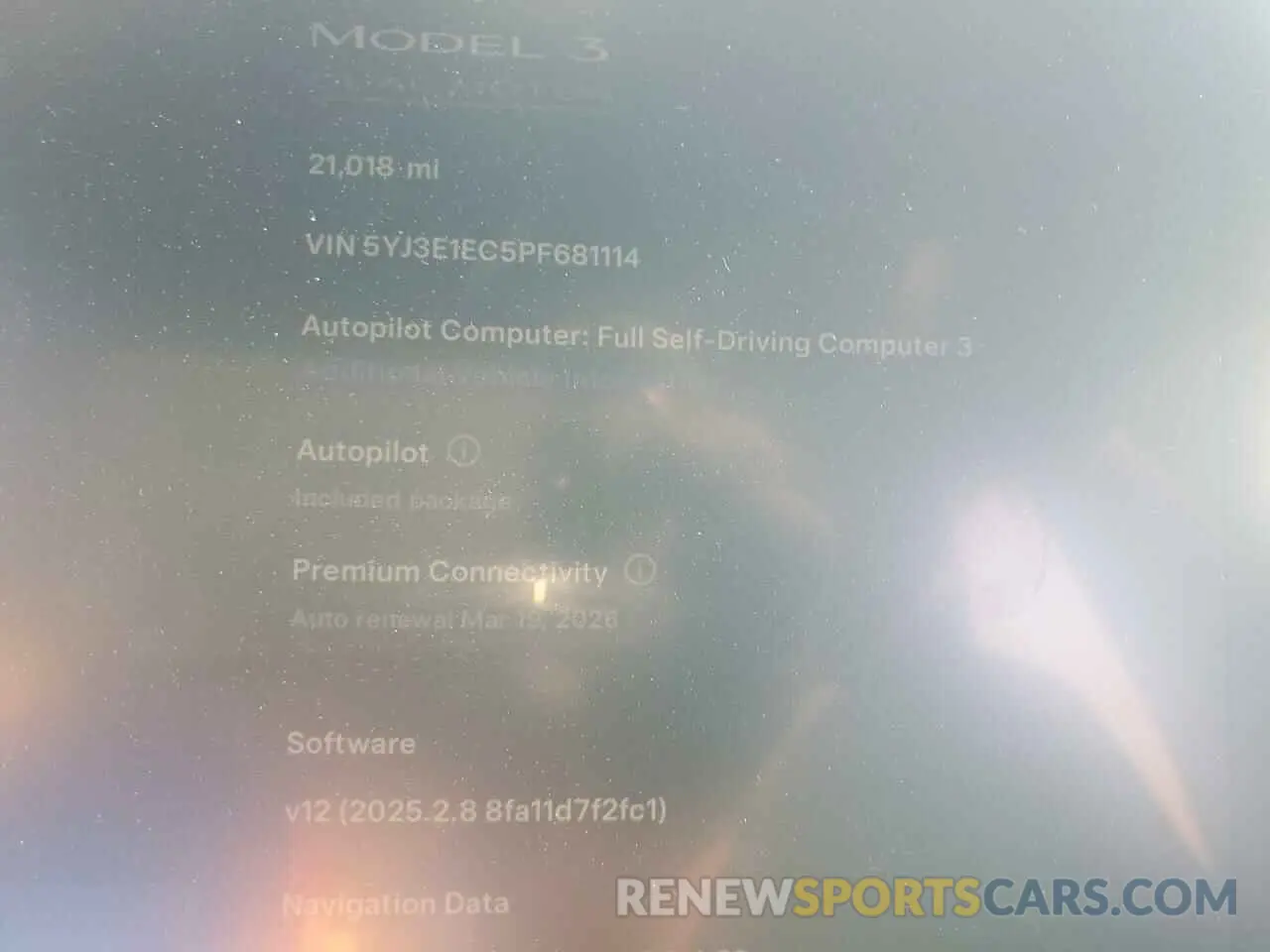 9 fotografías del automóvil dañado 5YJ3E1EC5PF681114 TESLA MODEL 3 2023